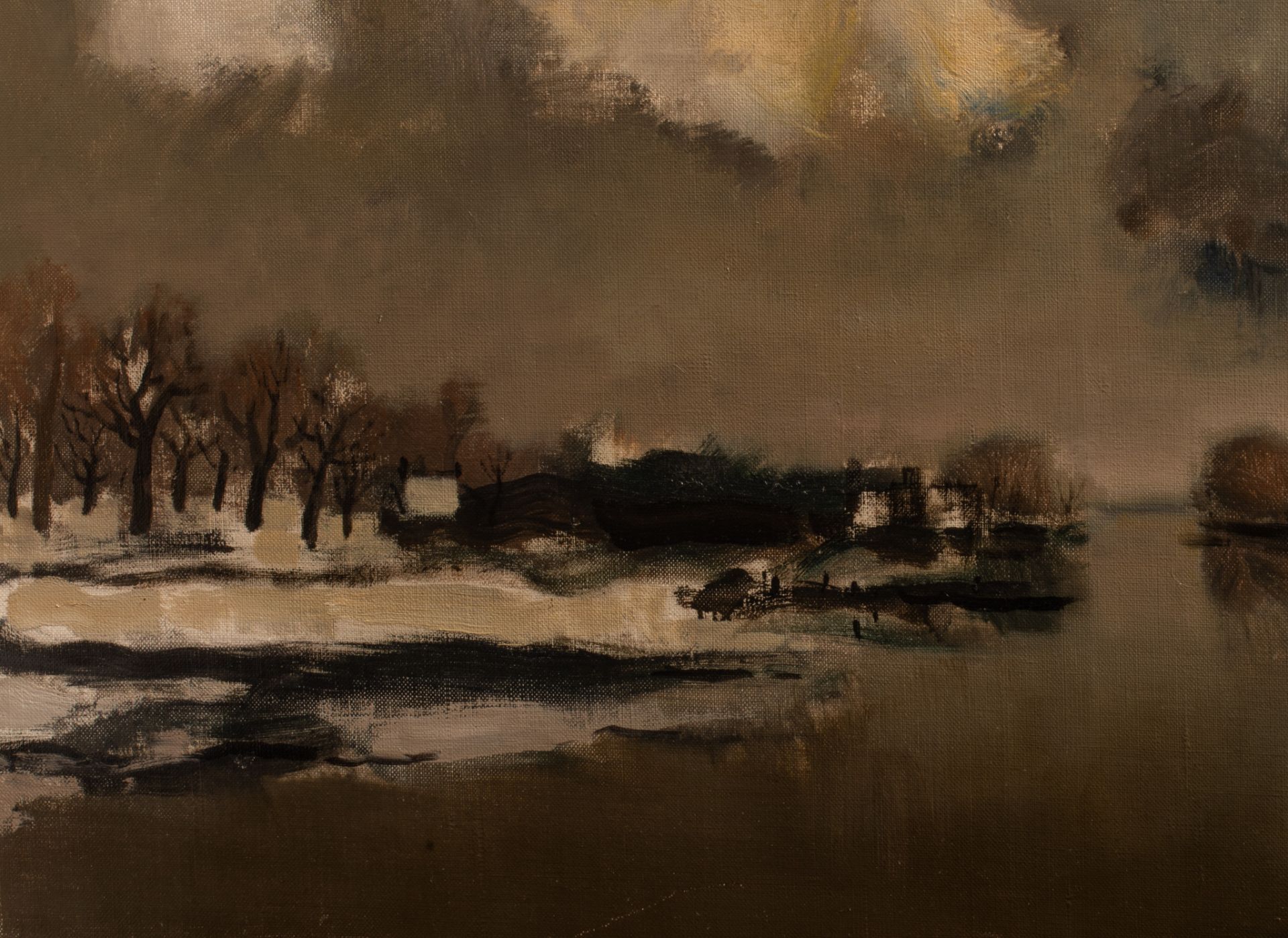 Albert Saverys (1886-1964), view of the Lys in winter, oil on canvas, 80 x 100 cm - Bild 6 aus 6