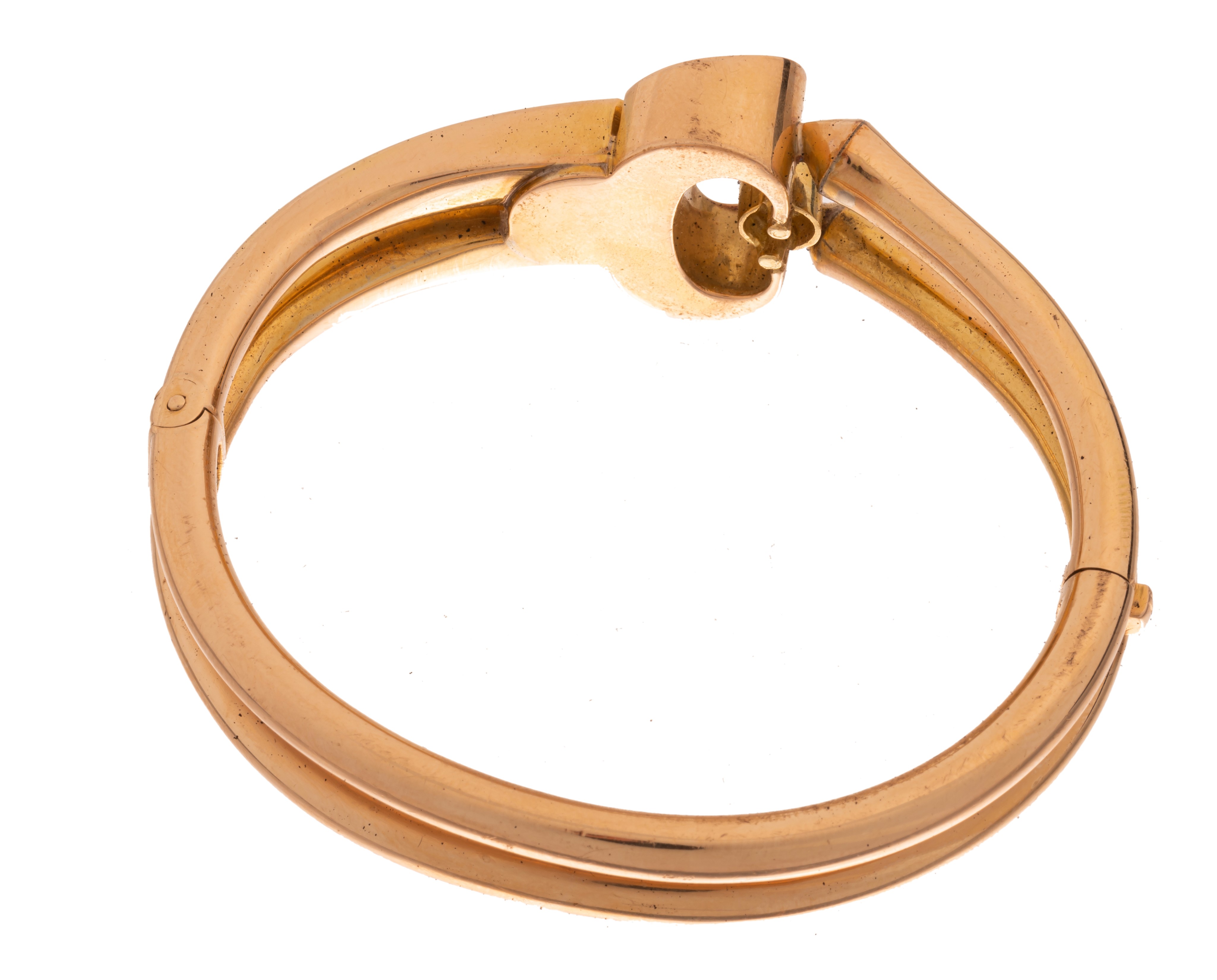 An 18ct yellow gold bracelet, set with a brilliant-cut diamond, 42,5 g - Image 3 of 5