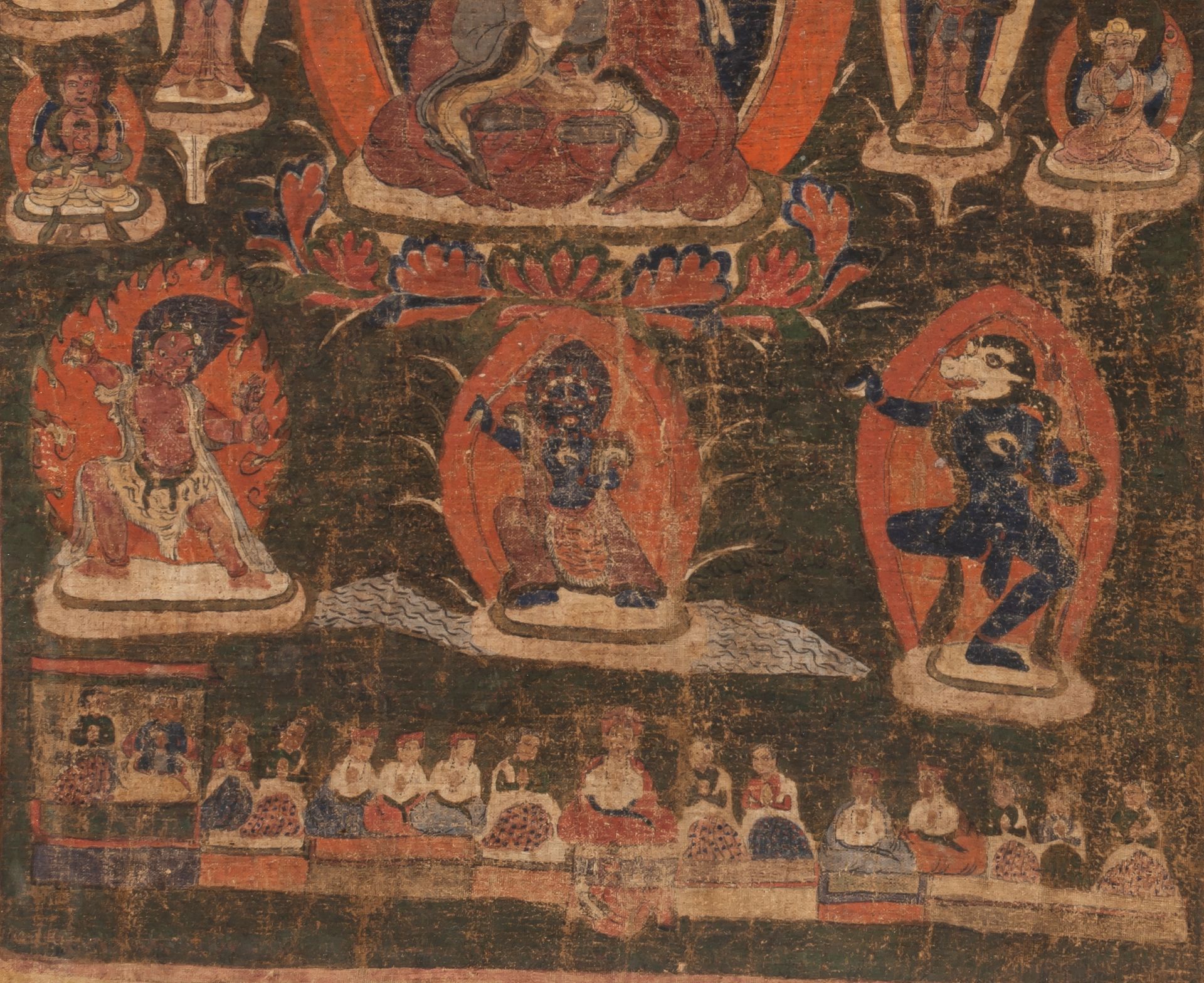 A Nepalese buddhist thangka, 18th/19th century, 59 x 75 cm - Image 5 of 5