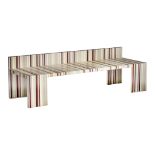 A design 'Ligeti bench' by Robbrecht & Daem, H 55 - W 180 - D 60 cm