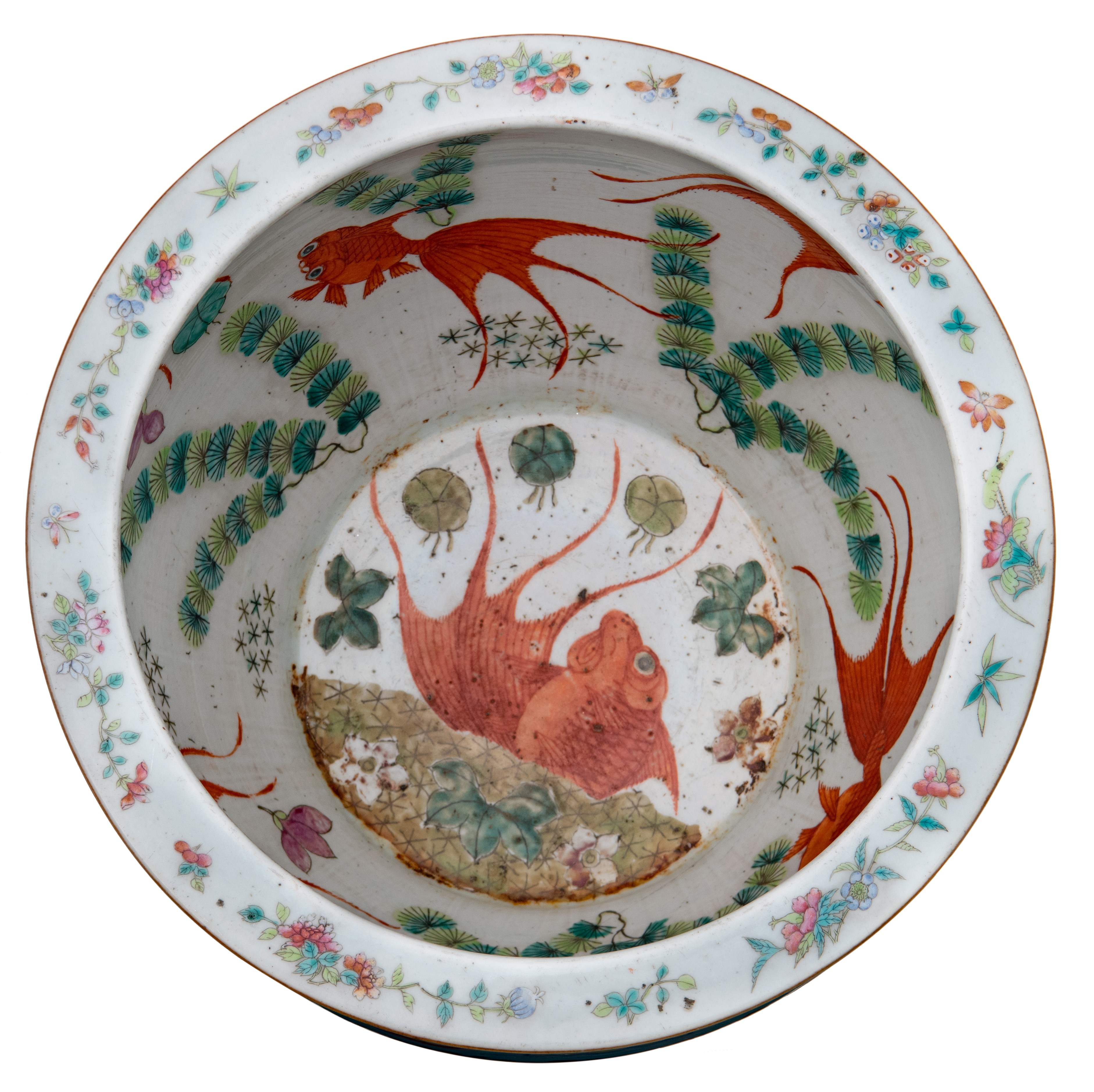 A Chinese famille rose 'Dragon' fishbowl, 19thC, H 35,5 cm - Image 5 of 17