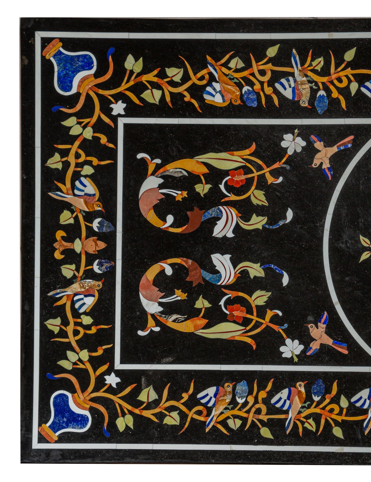 A rectangular Italian pietra dura table top, 90 x 180 cm - Image 4 of 4