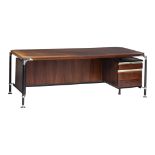 An Italian design 'President's Desk', Ico & Luisa Parisi for M.I.M. Roma, '60s, H 74 - W 210 - D 90