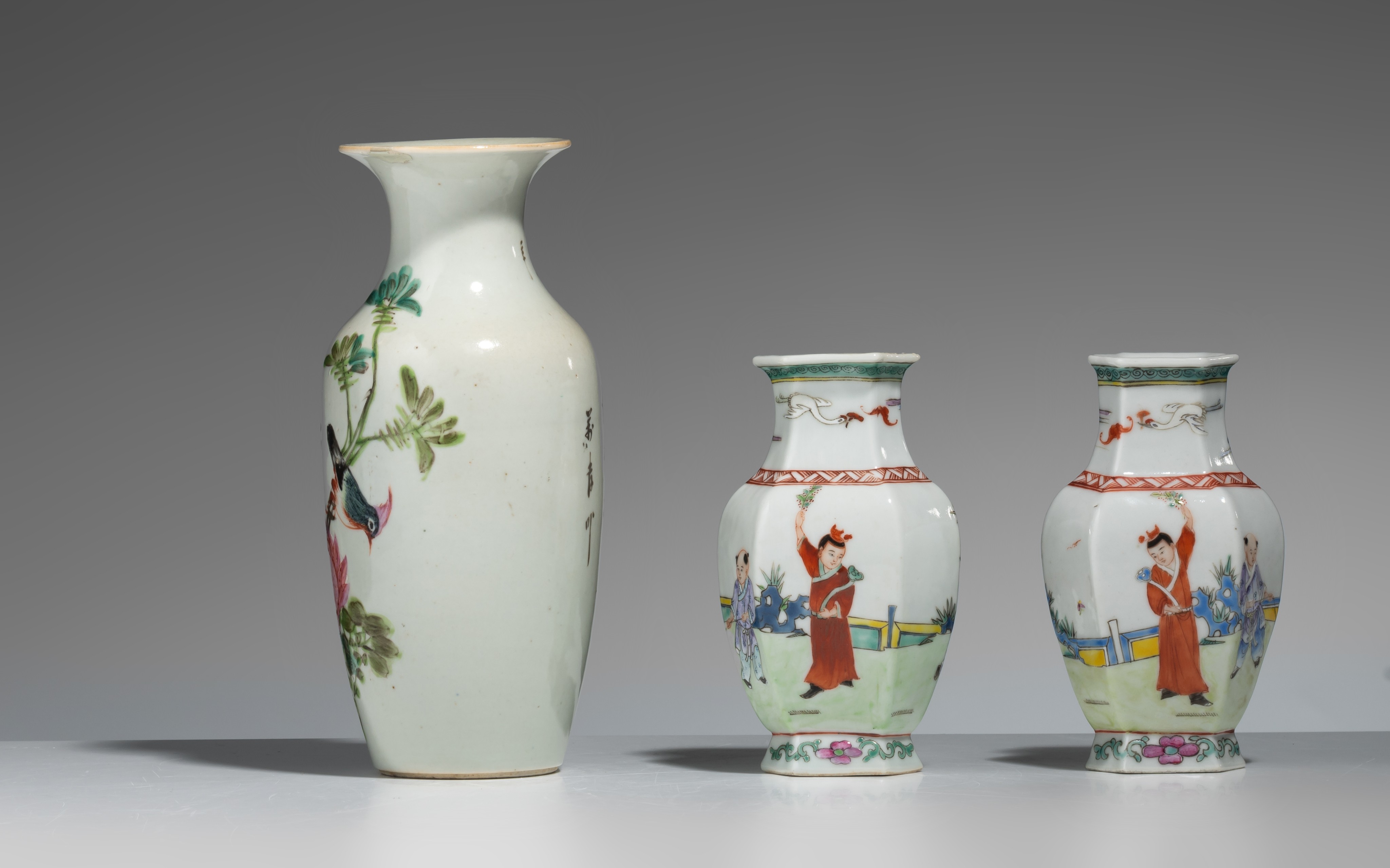 A collection of various Chinese porcelain ware, 19thC and 20thC, tallest H 53 cm (9) - Image 27 of 29
