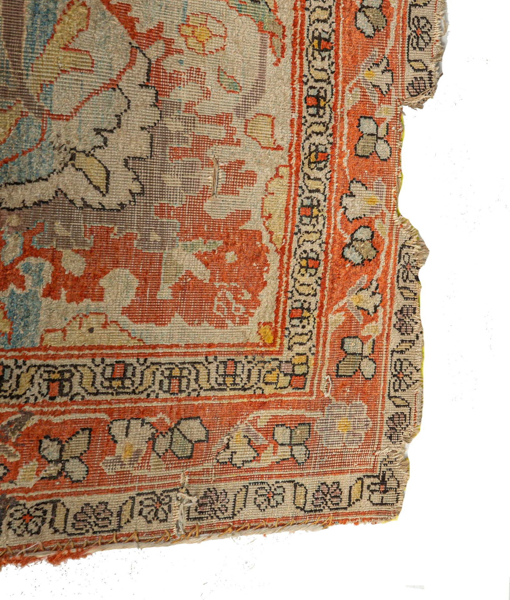 A Persian 'vase carpet', silk, 140 x 235 cm - Image 12 of 14