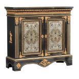 A Napoleon III Boulle 'meuble d'appui', late 19thC, H 105 - W 115 - D 40 cm