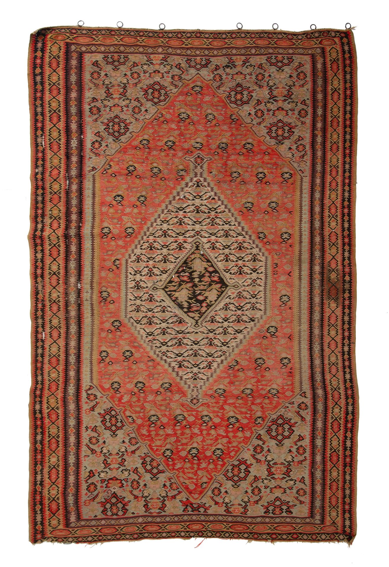 A 19thC Senneh kilim, Iran, 123 x 196 cm