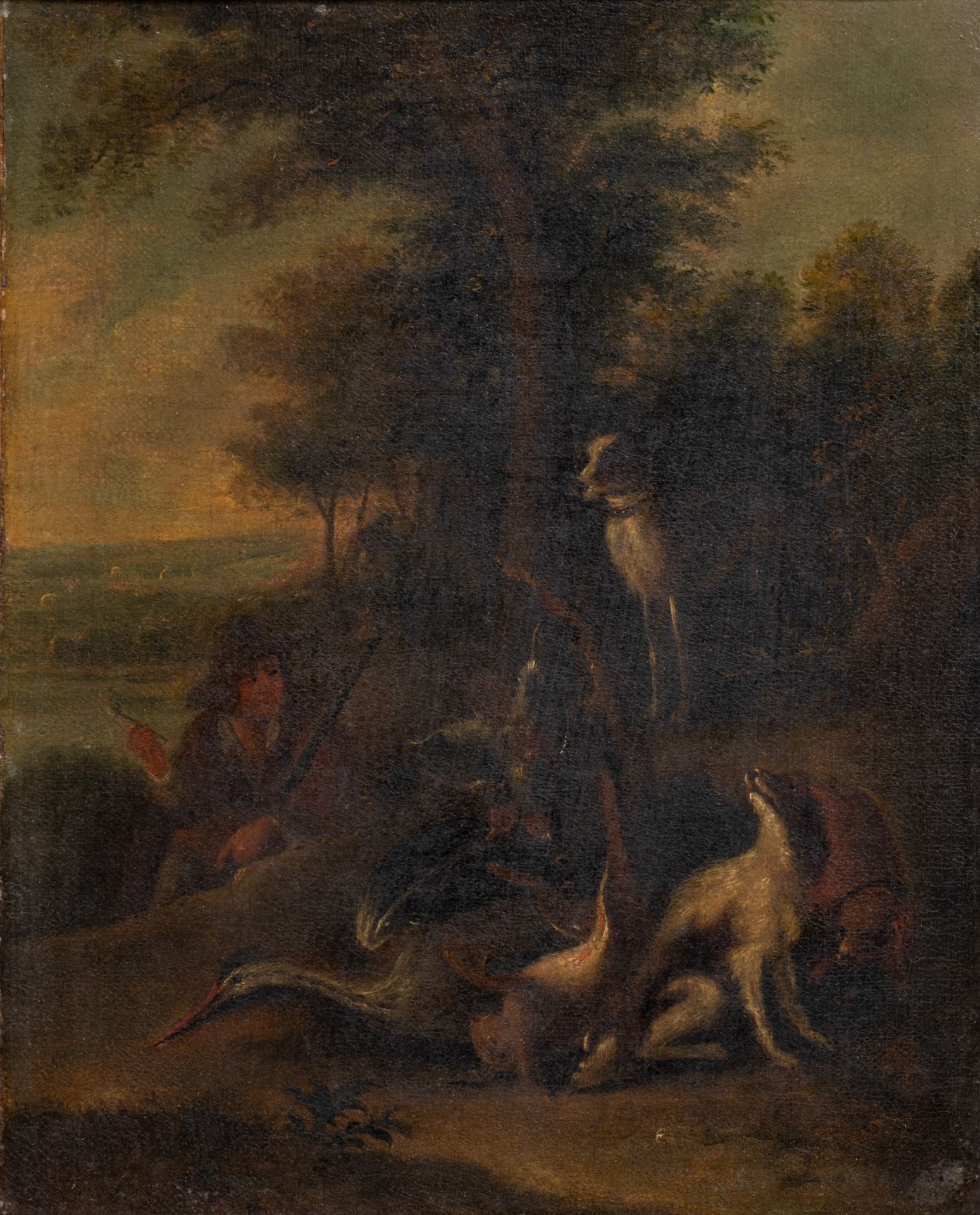 A pair of pendant paintings of hunting scenes, oil on canvas, 25 x 32 cm - Image 2 of 6