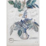 Nathalie Gontcharova (1881-1962), flower still life, pencil, watercolour and gouache, 26 x 35 cm