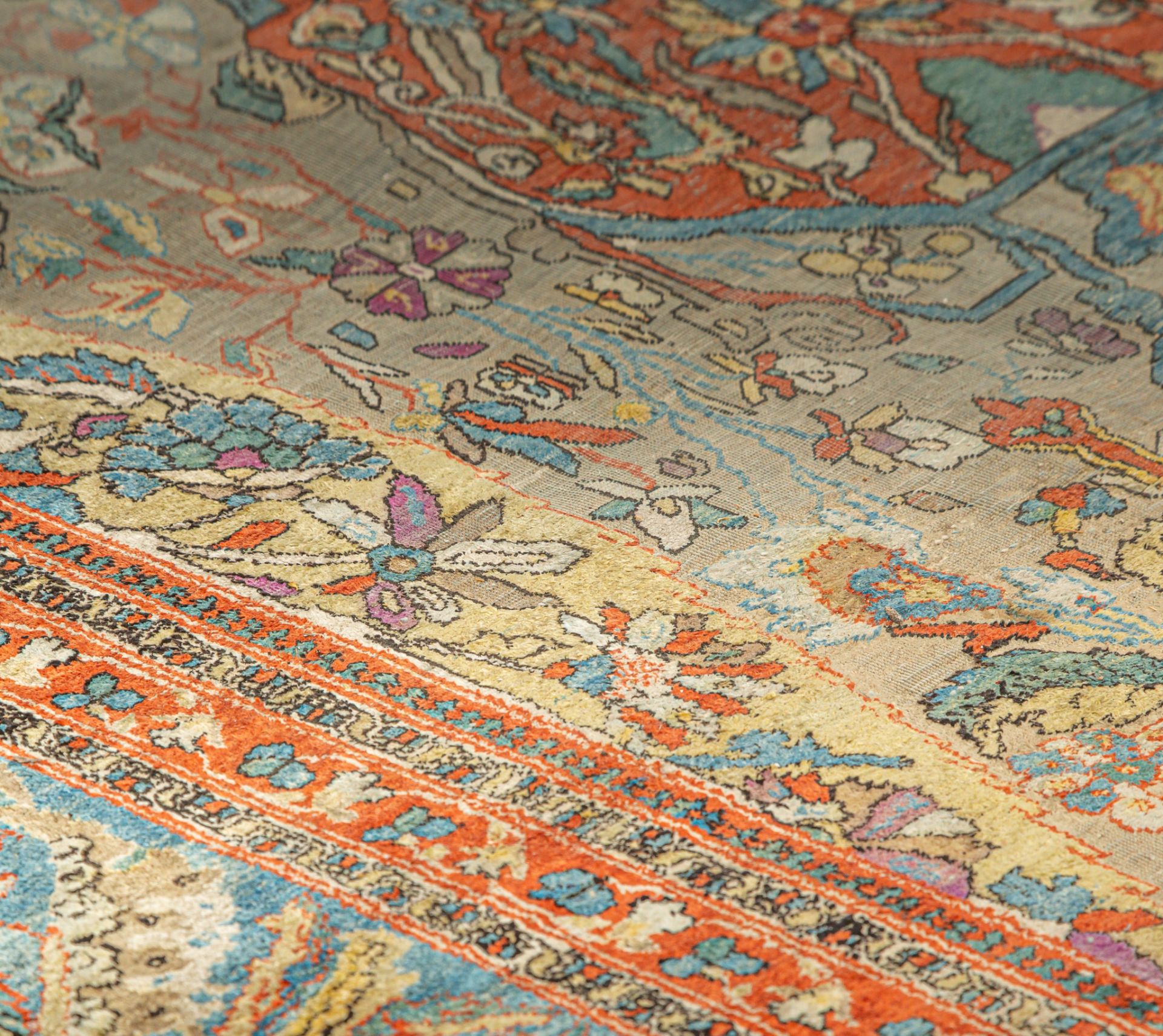 A Persian 'vase carpet', silk, 140 x 235 cm - Image 14 of 14