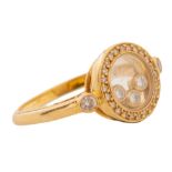 A Chopard 18ct yellow gold ring, set with brilliant-cut diamonds, 5,3 g (+)