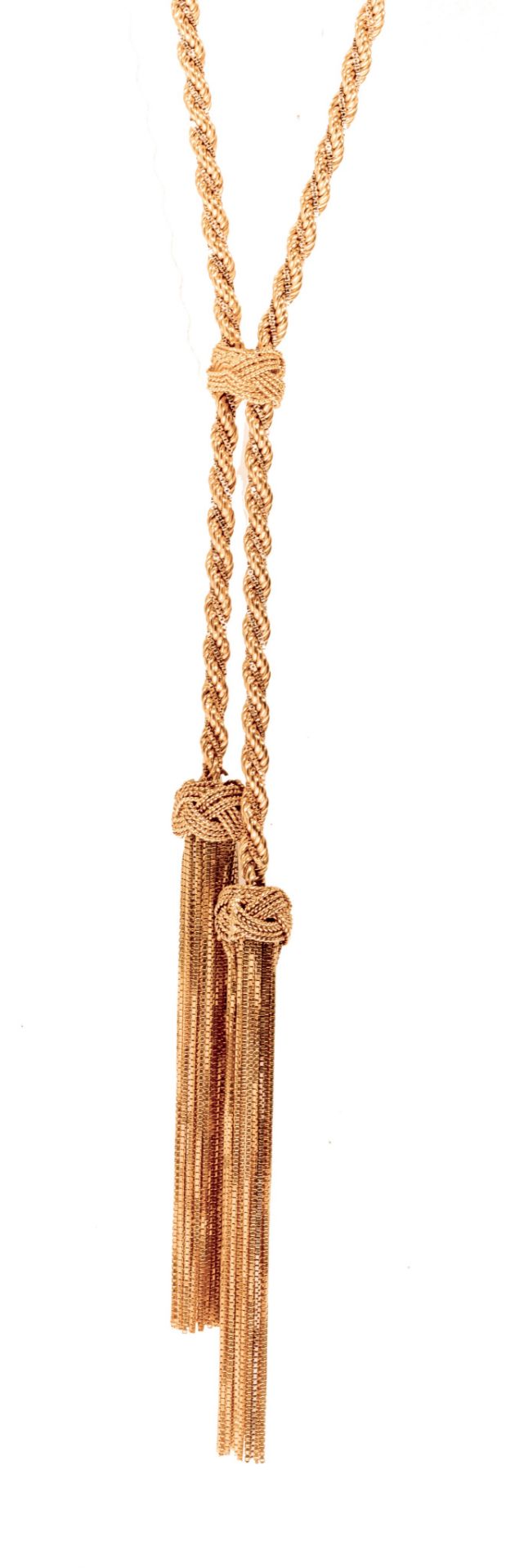 A tassel chain necklace in 18 ct yellow gold, 123 g - Image 2 of 3
