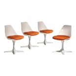 A set of four dining chairs, by Maurice Burke for Arkana, '60s, H 80 - W 50 cm