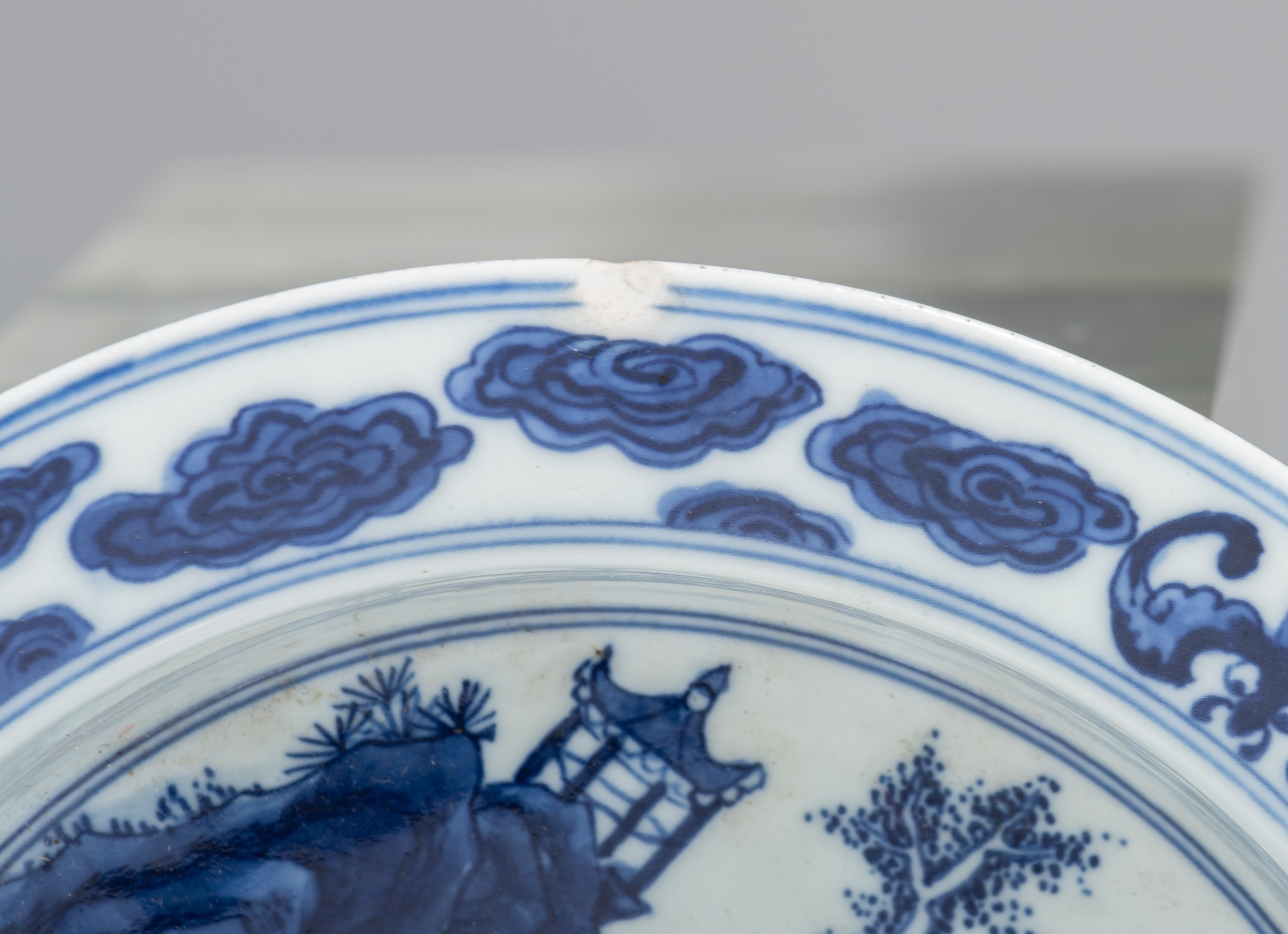 A Chinese famille verte fang hu vase, a wucai vase, blue and white small basin, all marked, 19thC an - Image 11 of 12