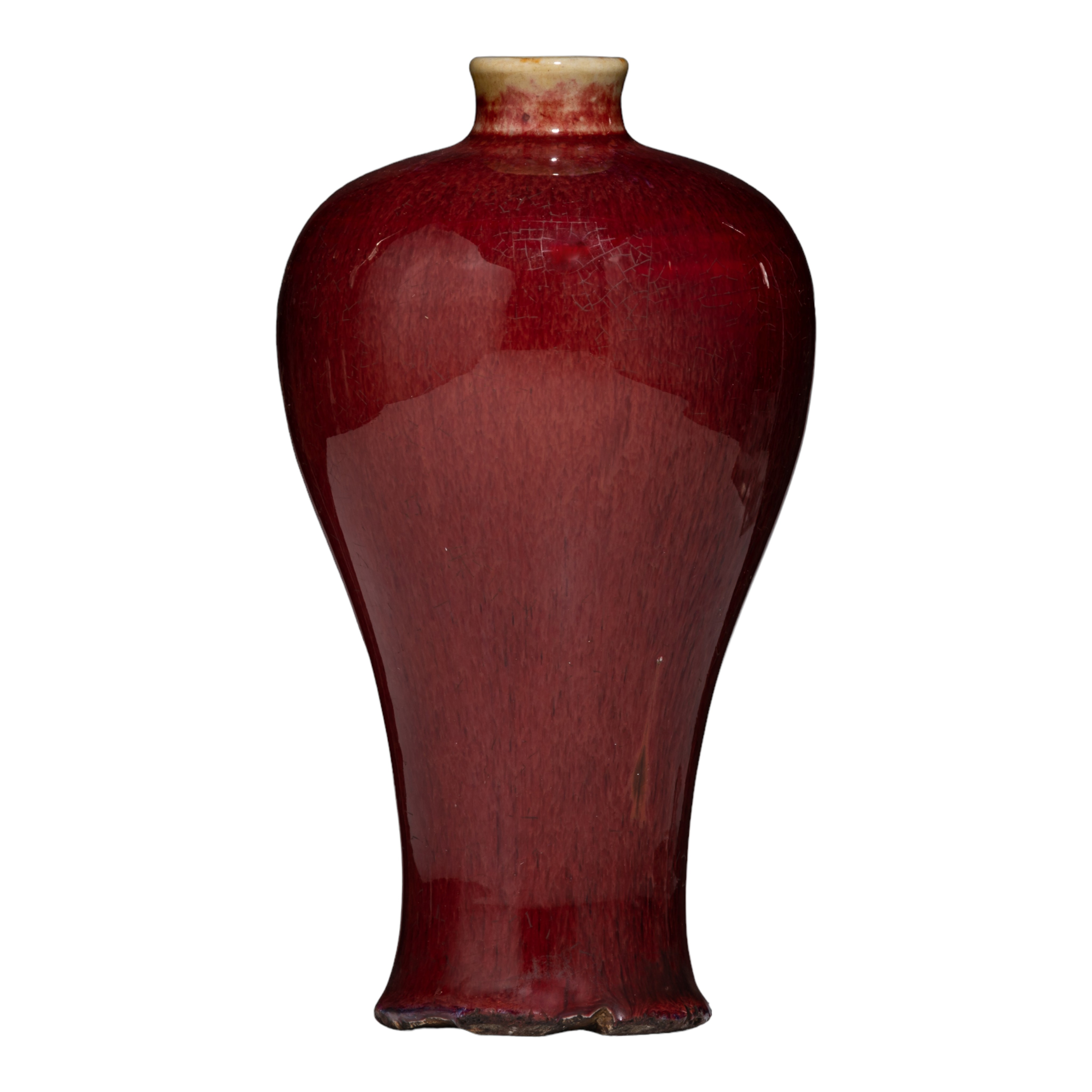 A Chinese sang-de-boeuf glazed meiping vase, H 21,5 cm