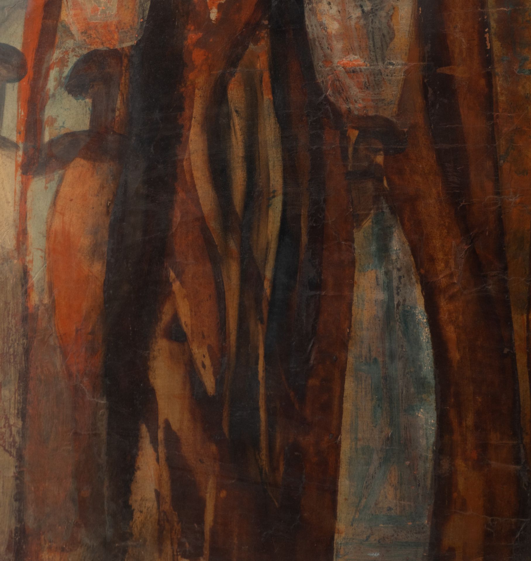 Floris Jespers (1889-1965), African lady walking in the forest, oil on paper, 35 x 50 cm - Bild 3 aus 5