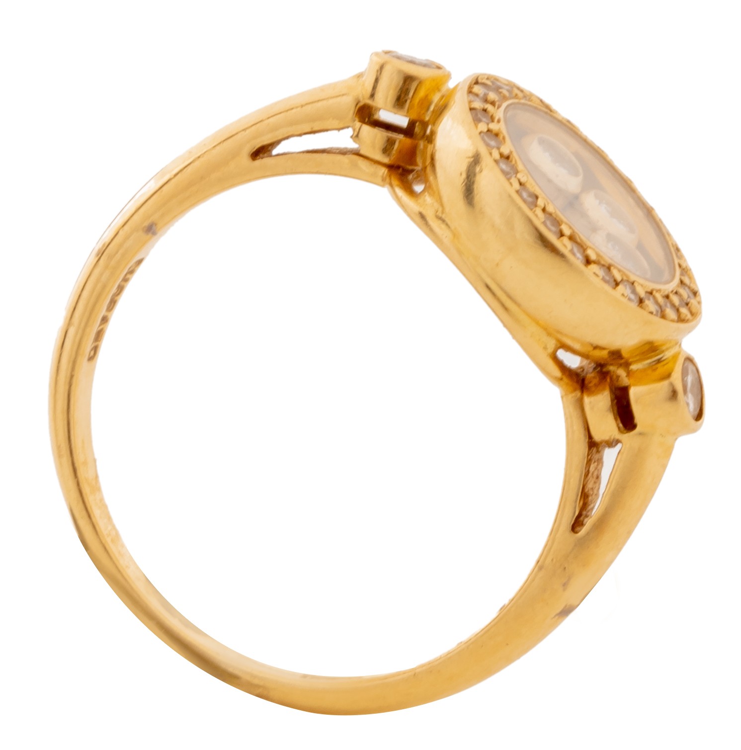 A Chopard 18ct yellow gold ring, set with brilliant-cut diamonds, 5,3 g (+) - Image 5 of 7