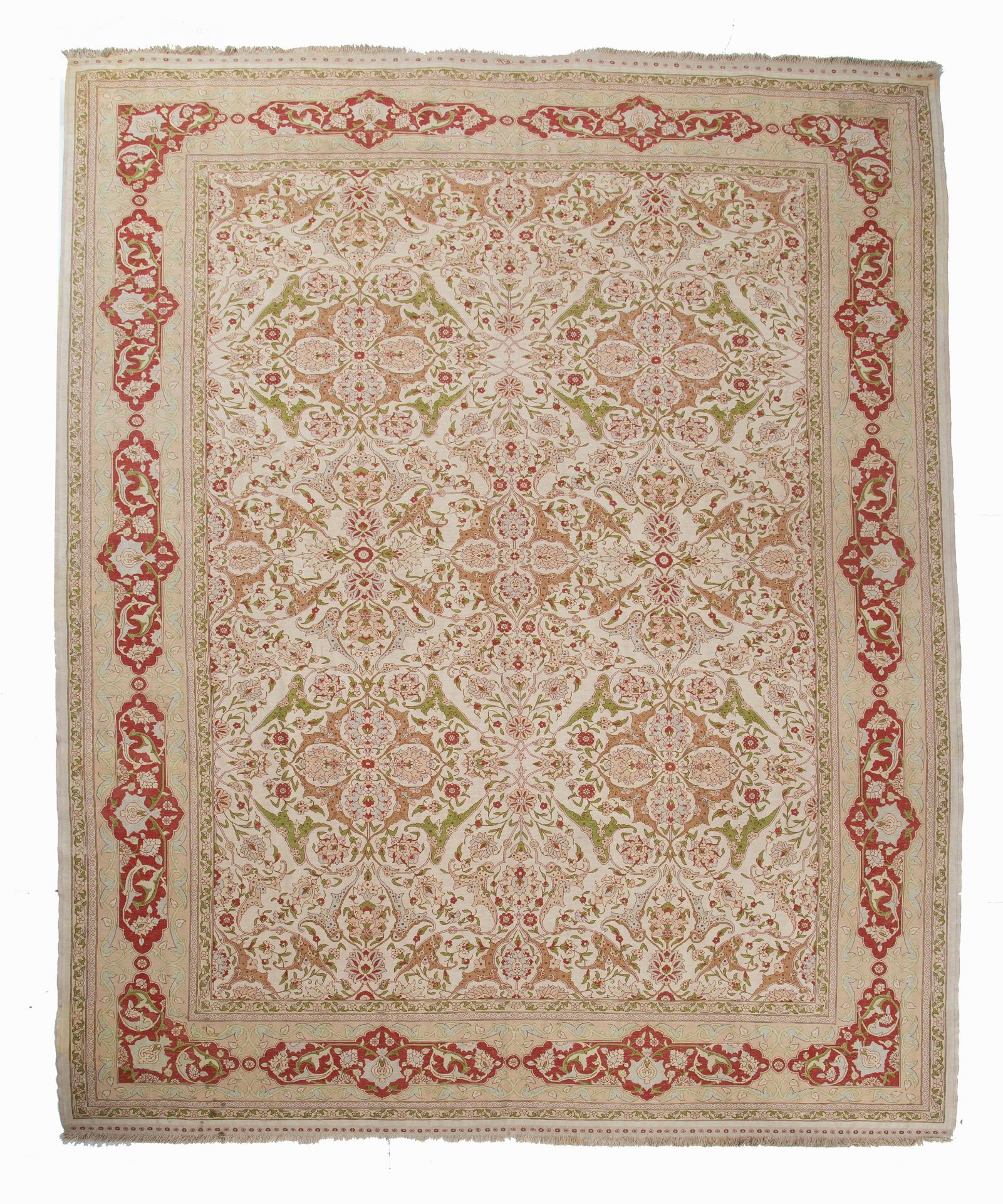An Oriental silk on silk rug, floral decorated, signed, 201 x 301 cm - Image 2 of 8