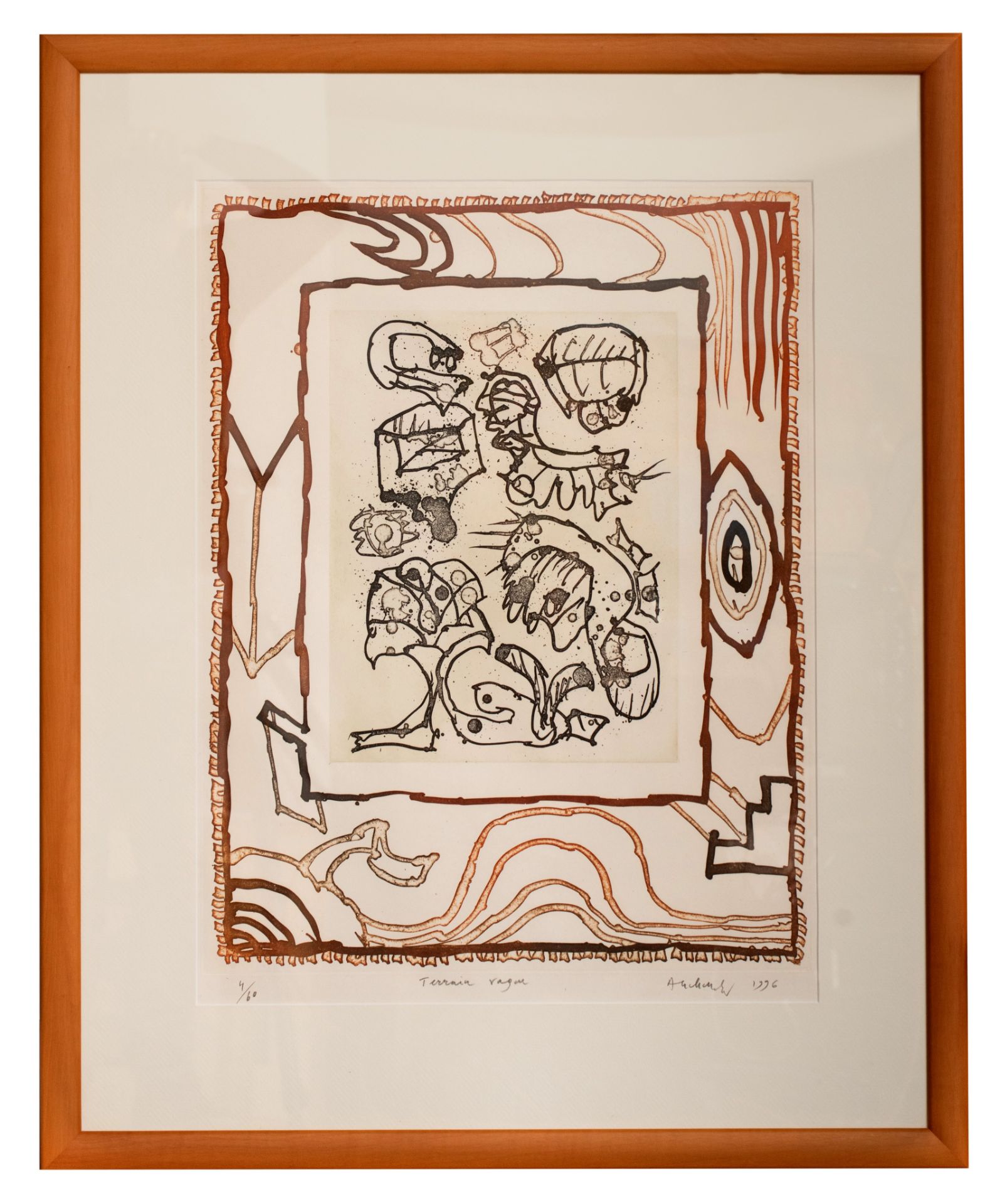 Pierre Alechinsky (1927), 'Terrain Vague', 1996, aquatint, N° 4/60, 53 x 68 cm - Image 2 of 5