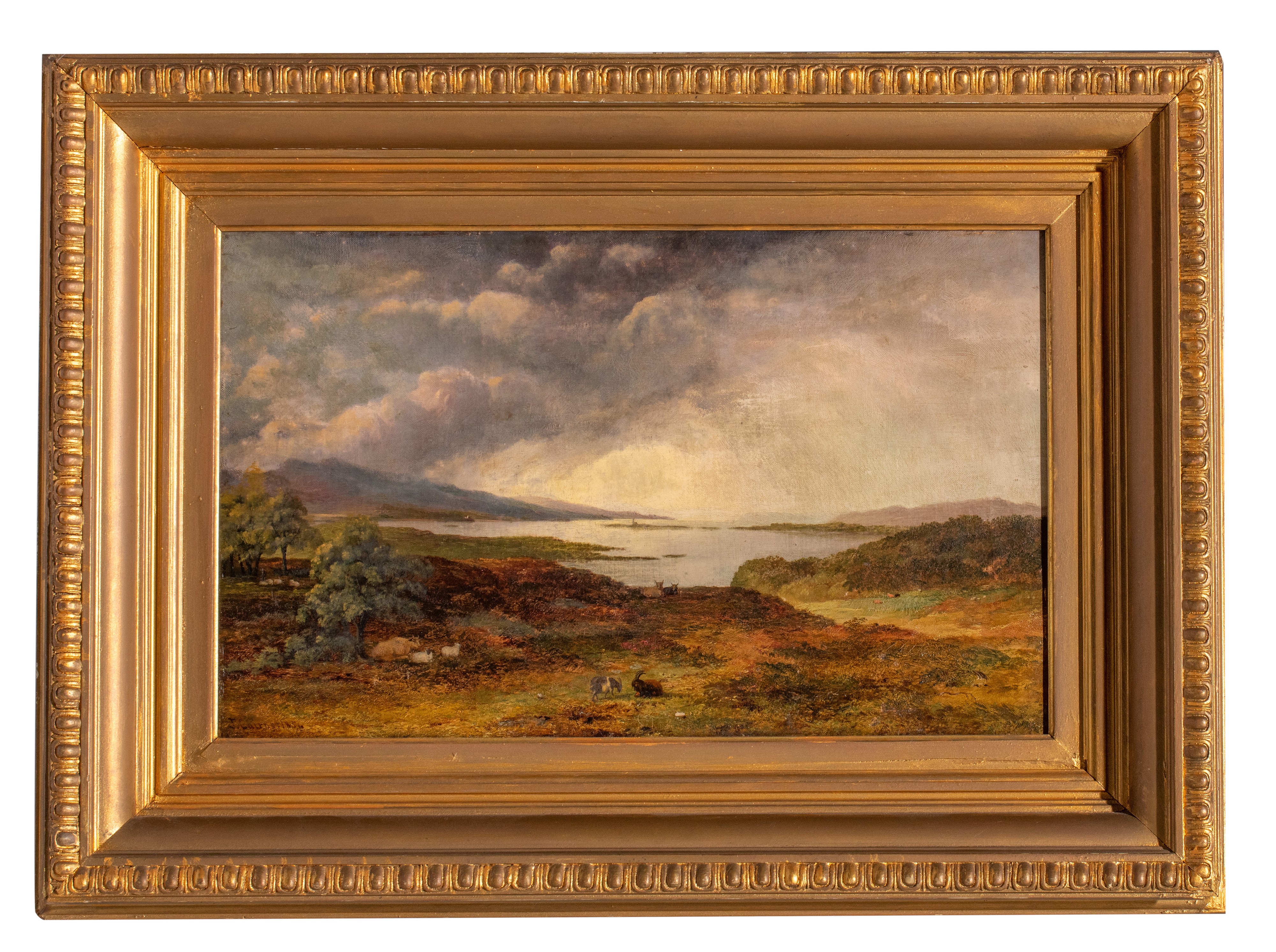 John Cairns (ca. 1845-1867), the Scottish Highlands, 1854, oil on canvas, 29 x 47 cm - Image 2 of 6