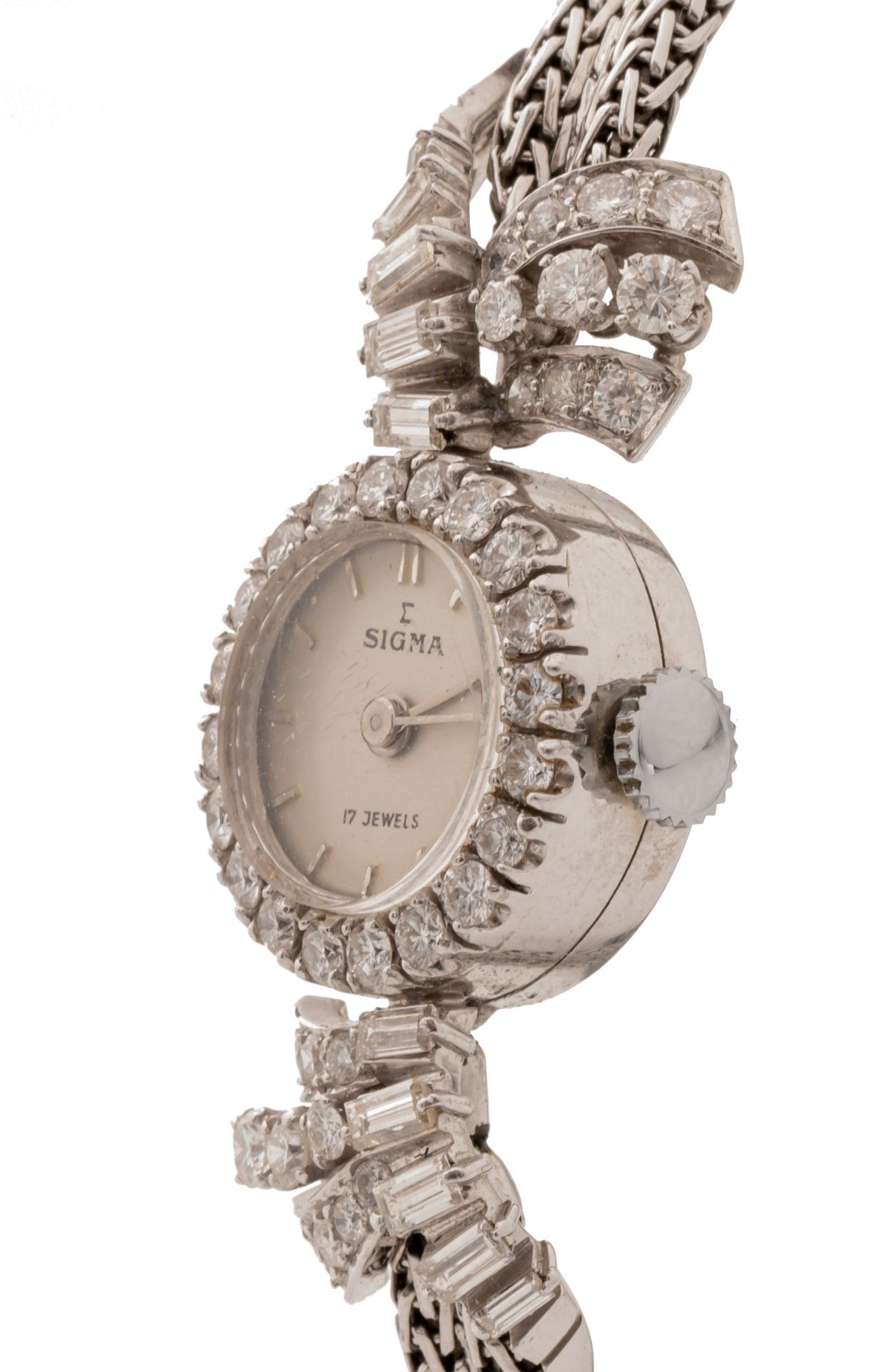 An 18ct platinum Sigma ladies' watch, set with brilliant-cut diamonds - Image 4 of 8