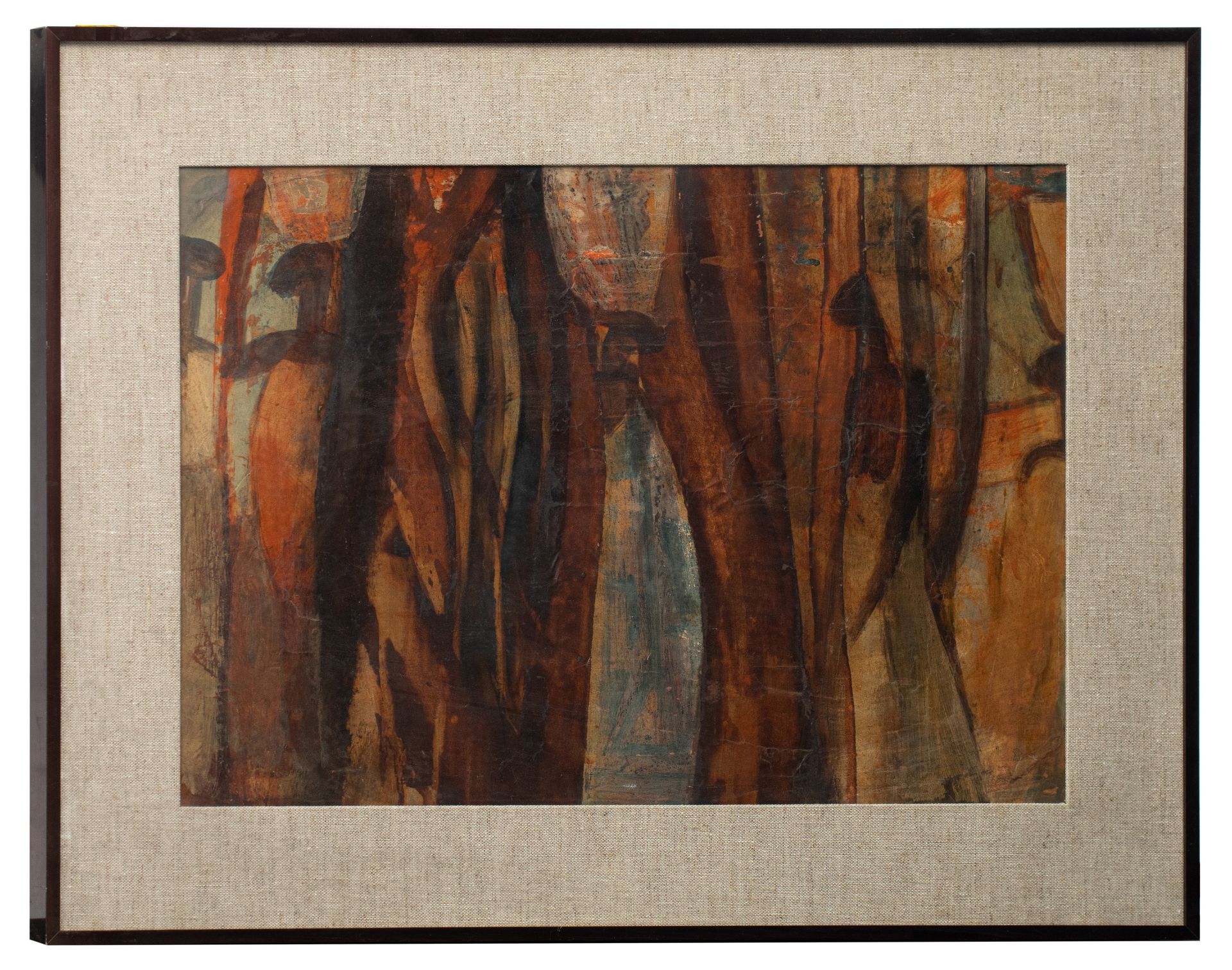 Floris Jespers (1889-1965), African lady walking in the forest, oil on paper, 35 x 50 cm - Bild 2 aus 5