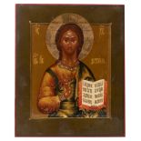 Greco-Byzantine icon, Christ Pantocrator, 19thC, 26 x 31 cm