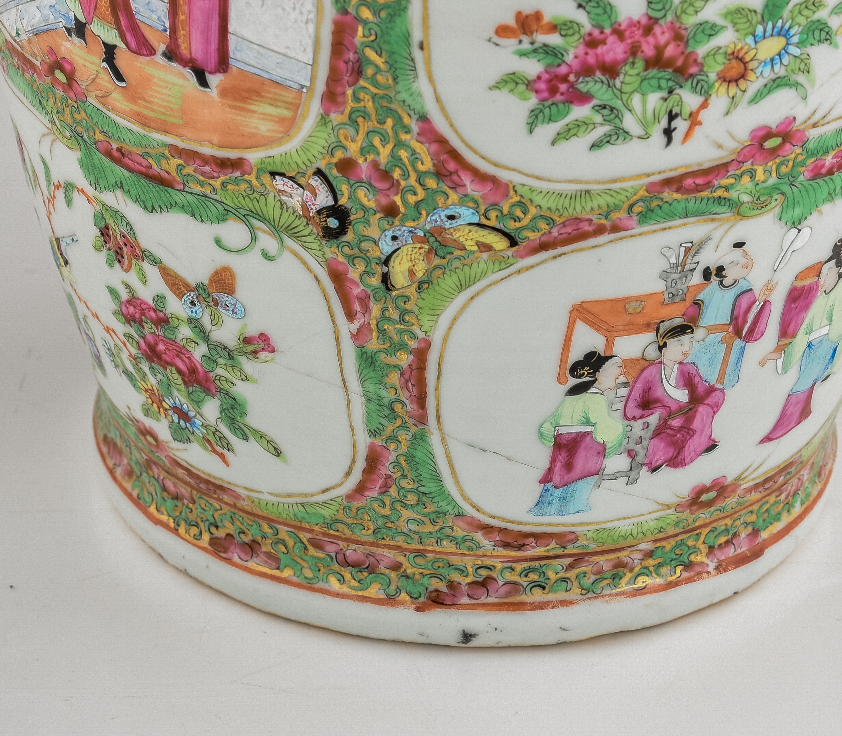 Four Chinese famille rose vases, some with a signed text, 19thC and Republic period, H 42,5 - 43,5 c - Image 20 of 20