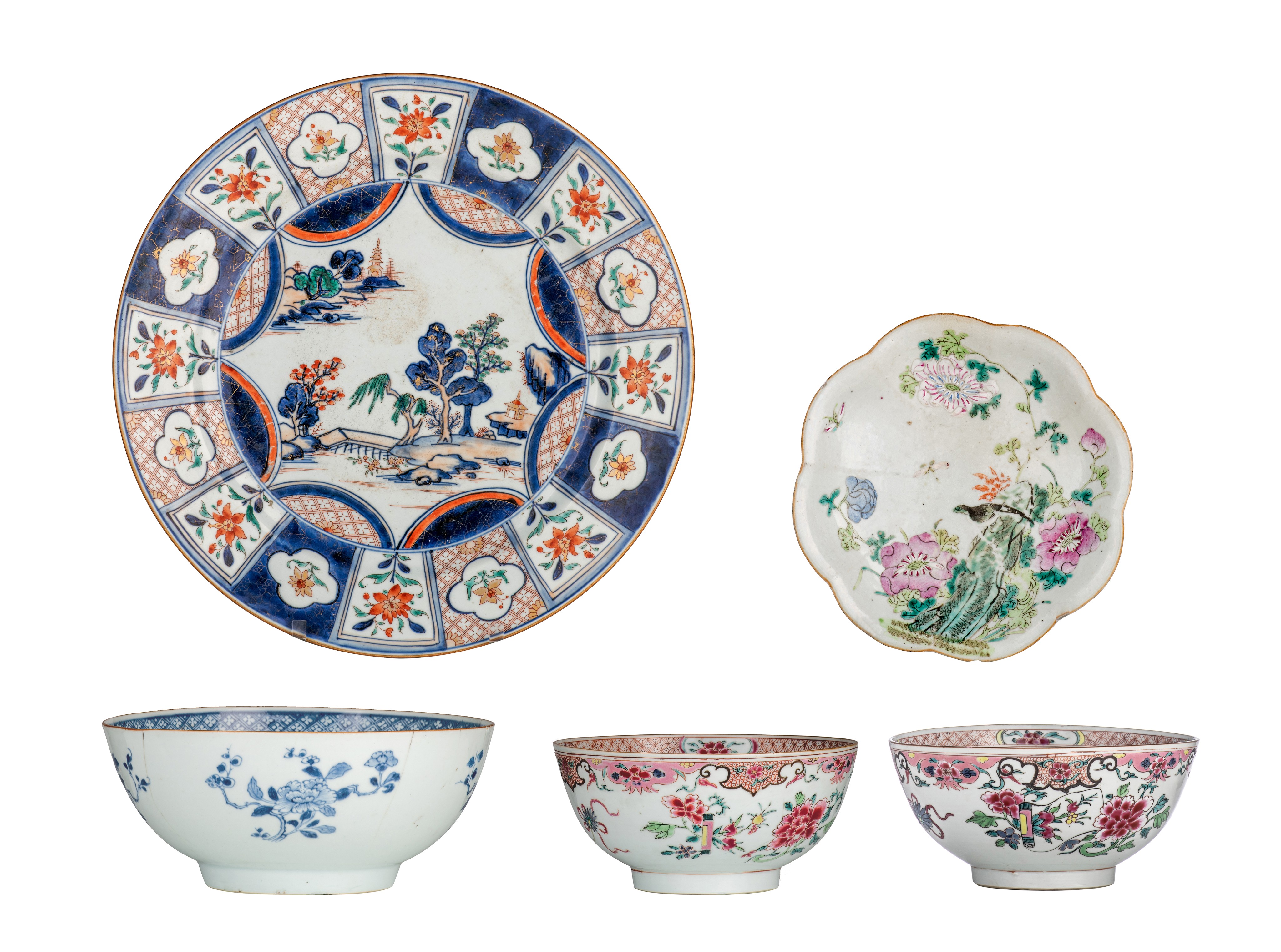 A collection of various Chinese porcelain ware, 18thC and later, largest ø 34,5 cm (5) - Image 24 of 45