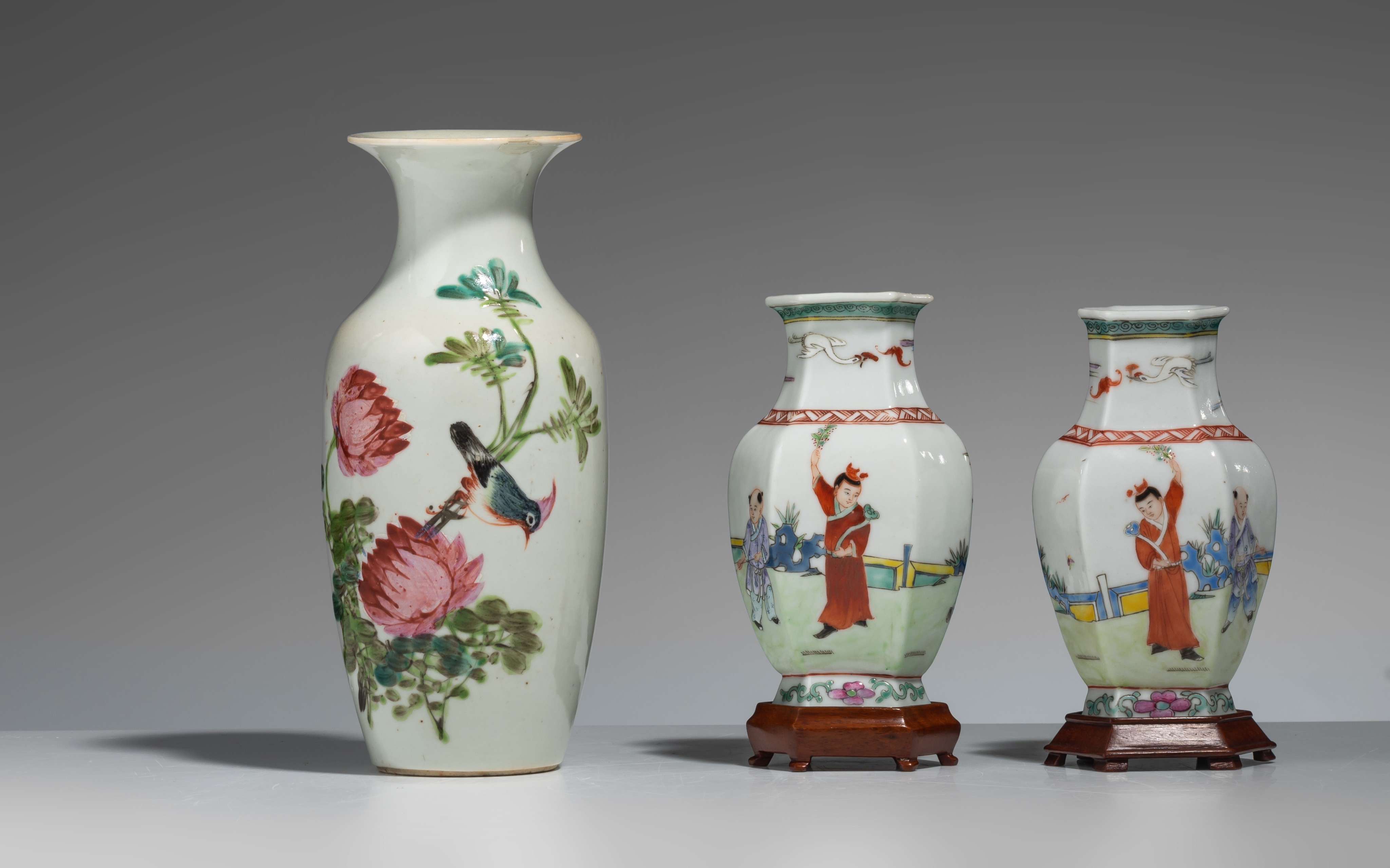 A collection of various Chinese porcelain ware, 19thC and 20thC, tallest H 53 cm (9) - Image 22 of 29