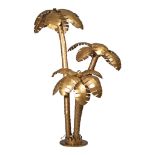 A vintage decorative copy of a palm tree lamp, in the Maison Jansen manner, '70s/80s, H 185 cm