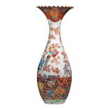 A Japanese Imari 'Pheasant and birds' vase, with an atelier mark, late 19thC, H 95 cm