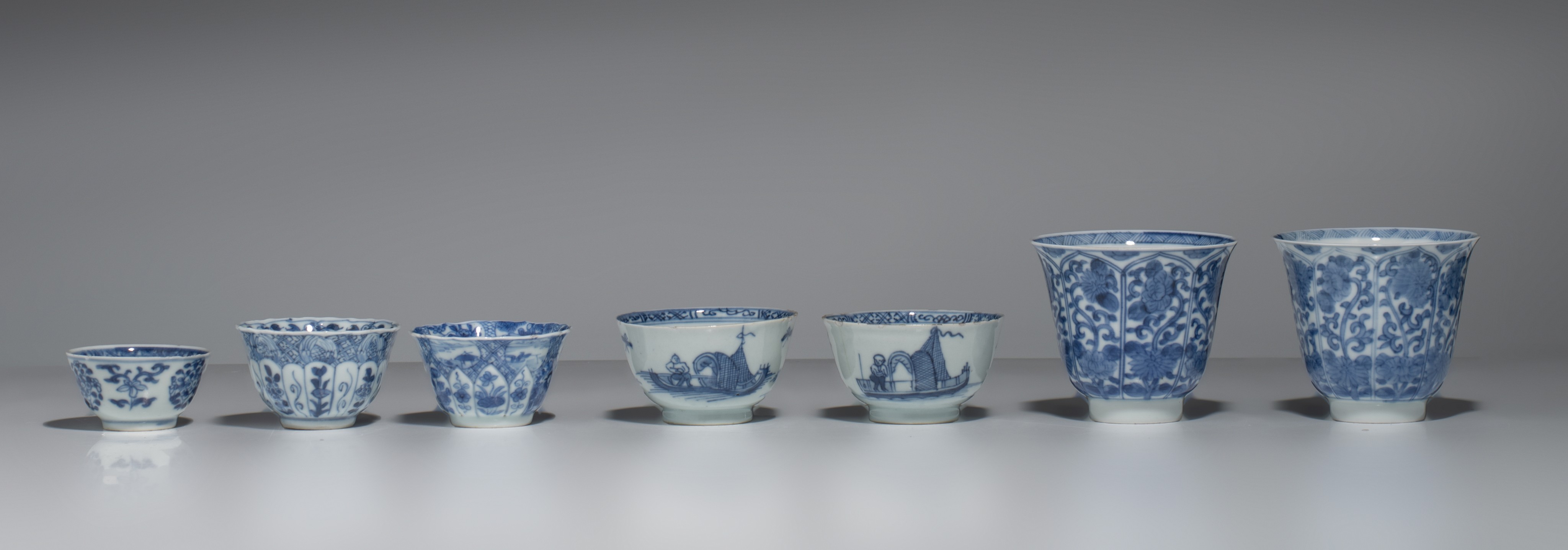 A collection of blue and white tea ware, Kangxi period, largest x cm - Image 8 of 13