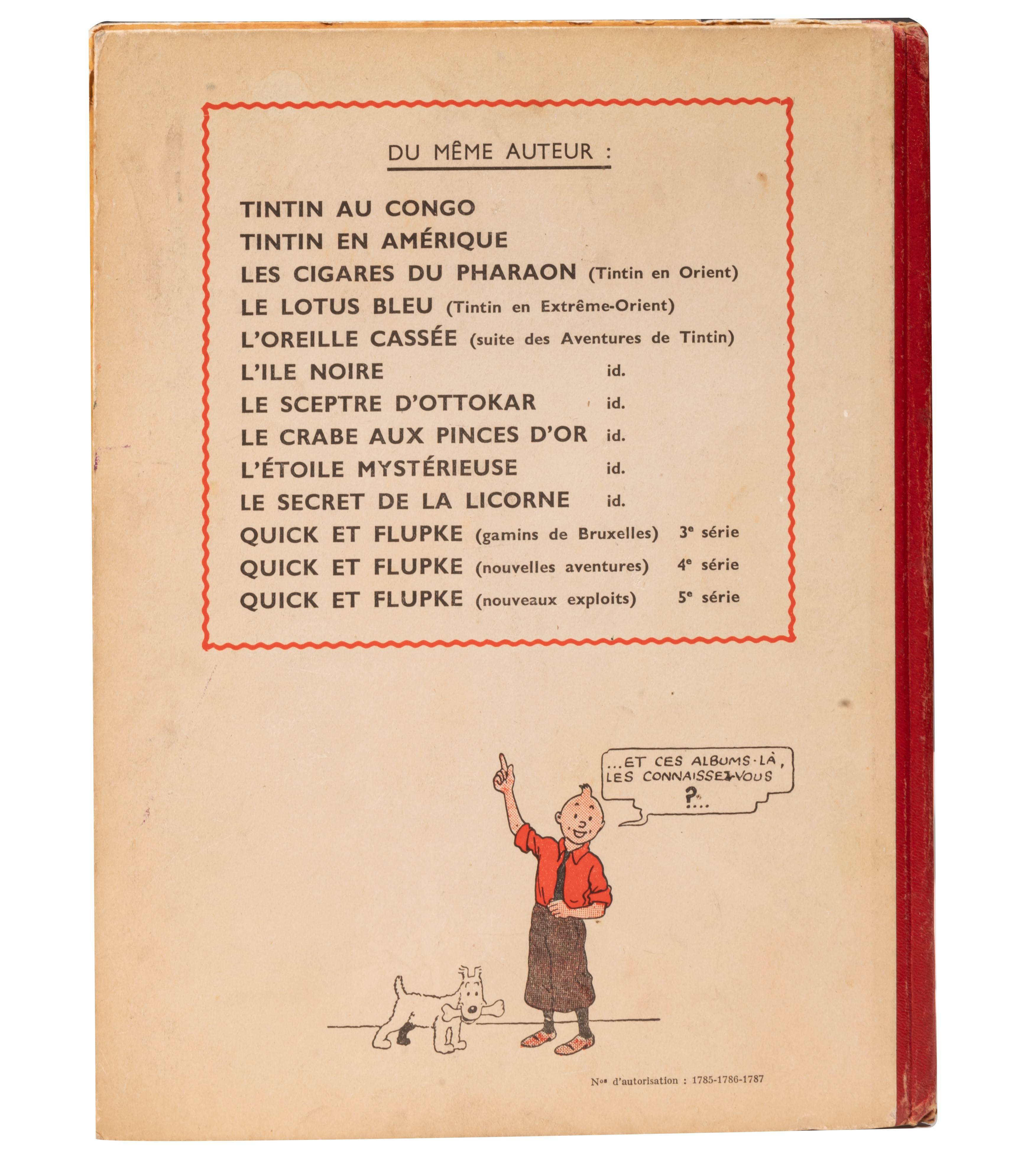 Hergé (1907-1983), 'Les Aventures de Tintin reporter, L'Île Noire', 1943 - Image 3 of 8