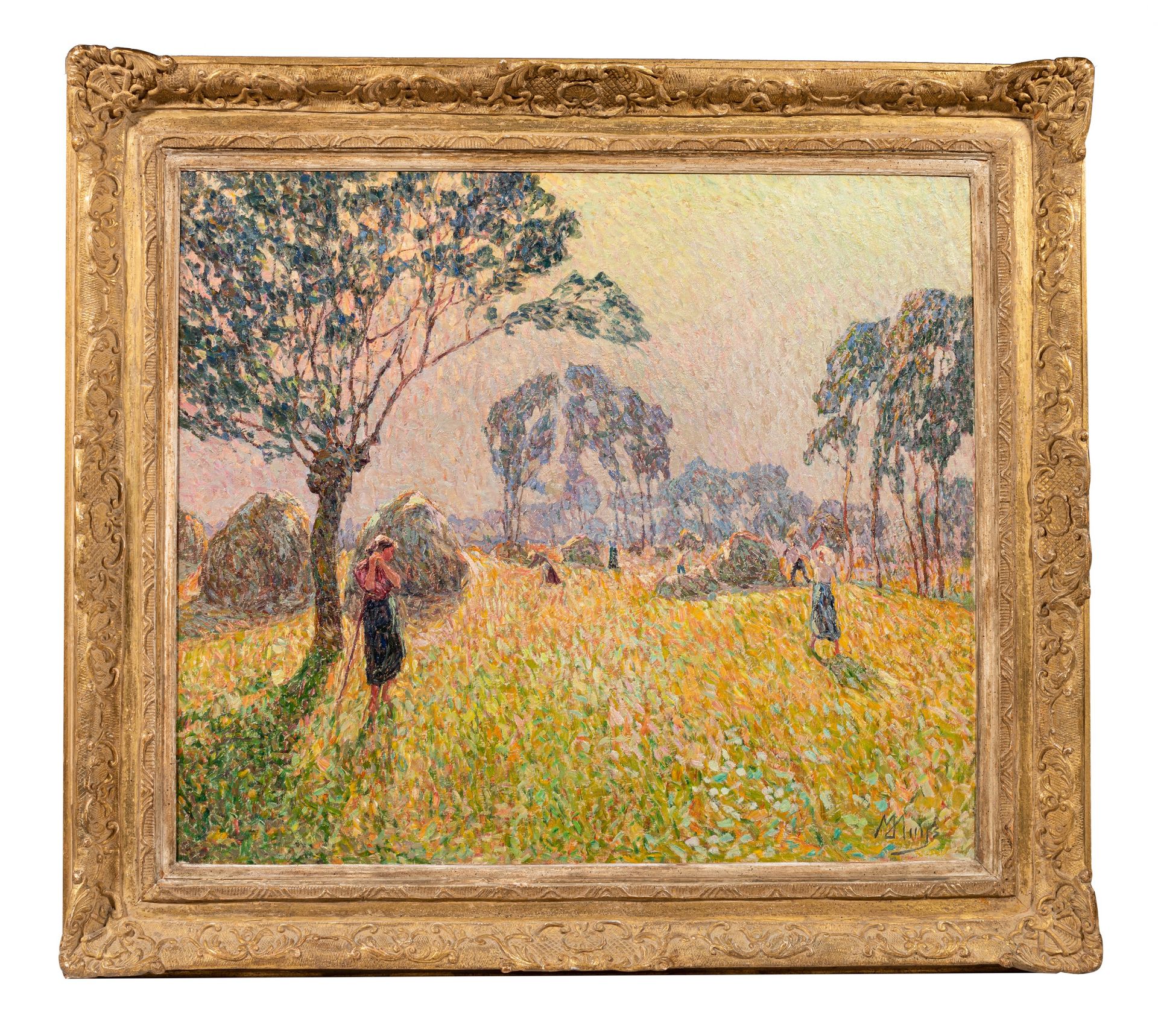 Modest Huys (1874-1932), 'De Oogst', the harvest, ca. 1912, oil on canvas, 71 x 82 cm - Bild 2 aus 6