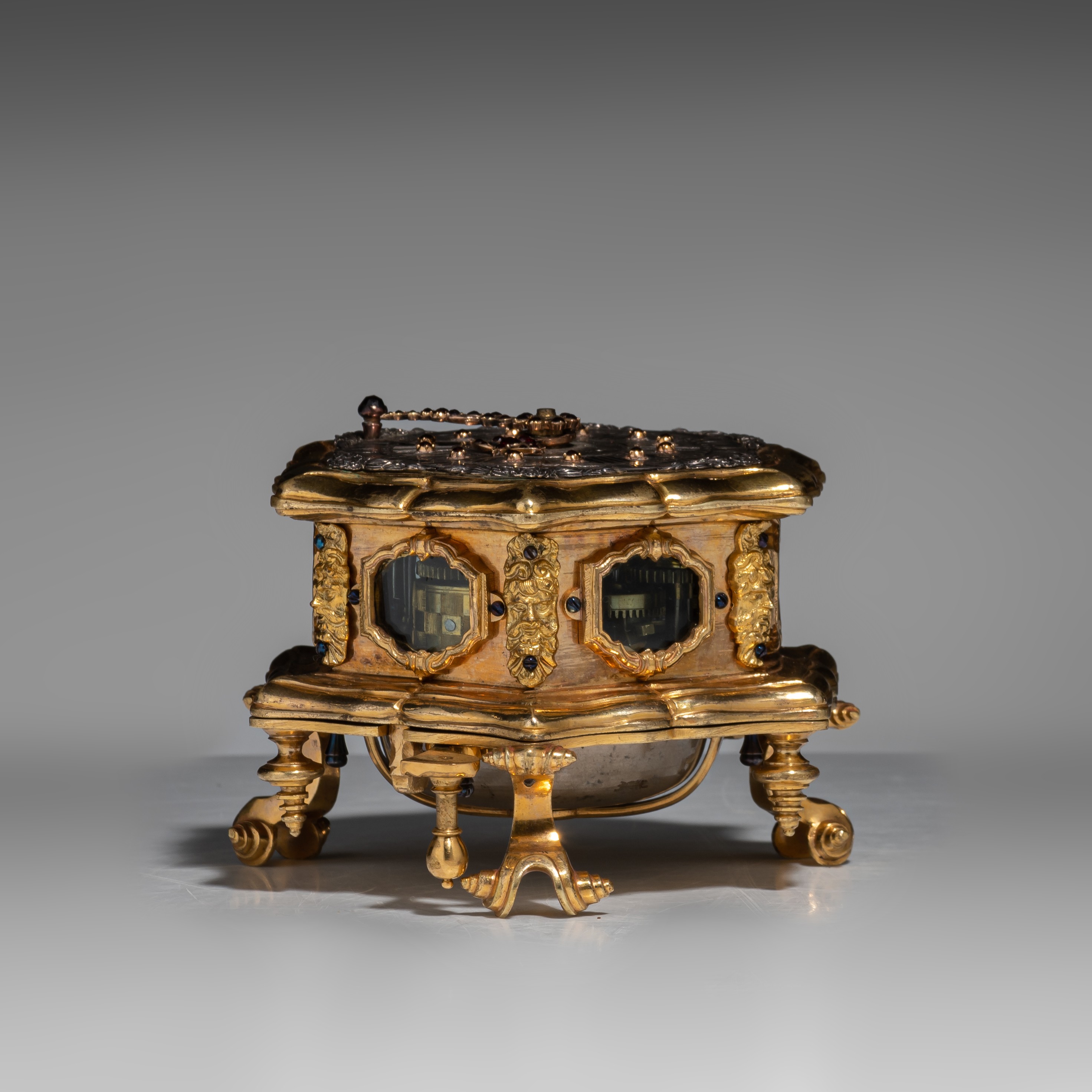 An important table clock with hour repeater and alarm, by Johan Simon Betzamyr, Danzig, ca. 1750, H - Image 17 of 27
