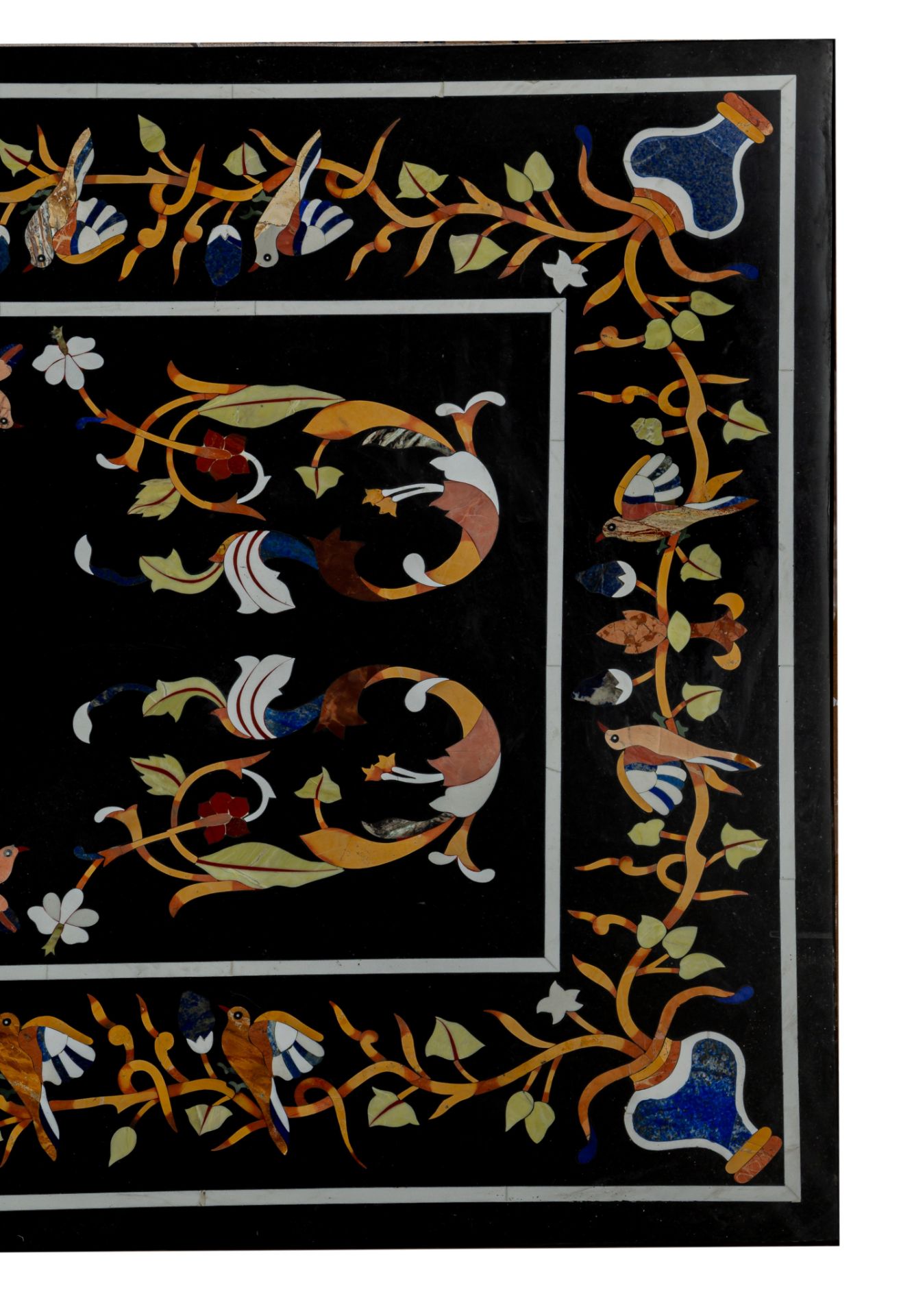 A rectangular Italian pietra dura table top, 90 x 180 cm - Image 2 of 4