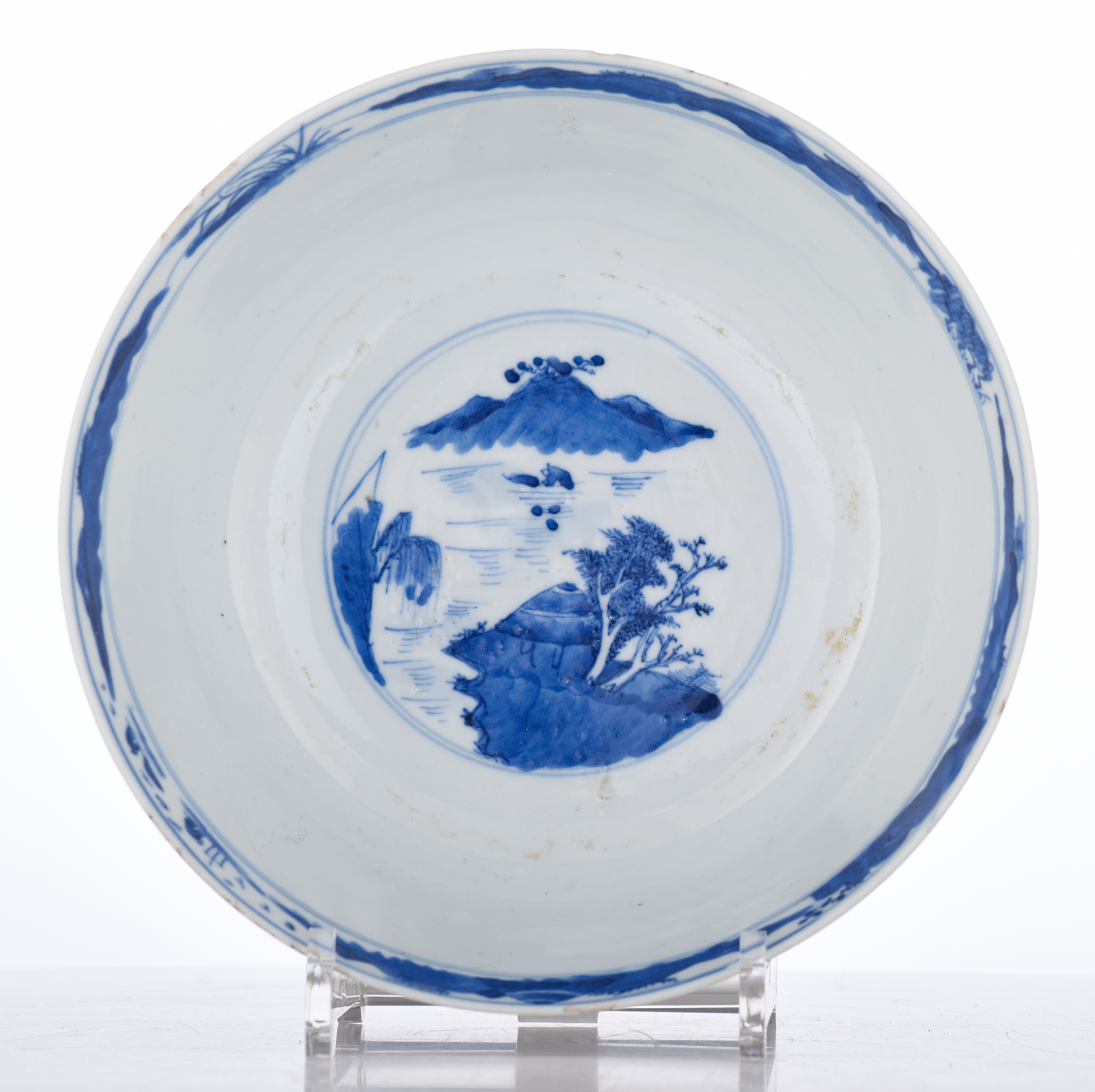 A Chinese famille rose bowl, with a Yongzheng mark - a blue and white bowl, with a Kangxi mark, ø 11 - Image 12 of 19