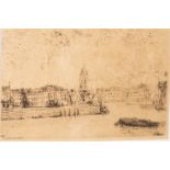 James Ensor (1860-1949), 'Vue d'Ostende', 1888, etching, 85 x 135 mm