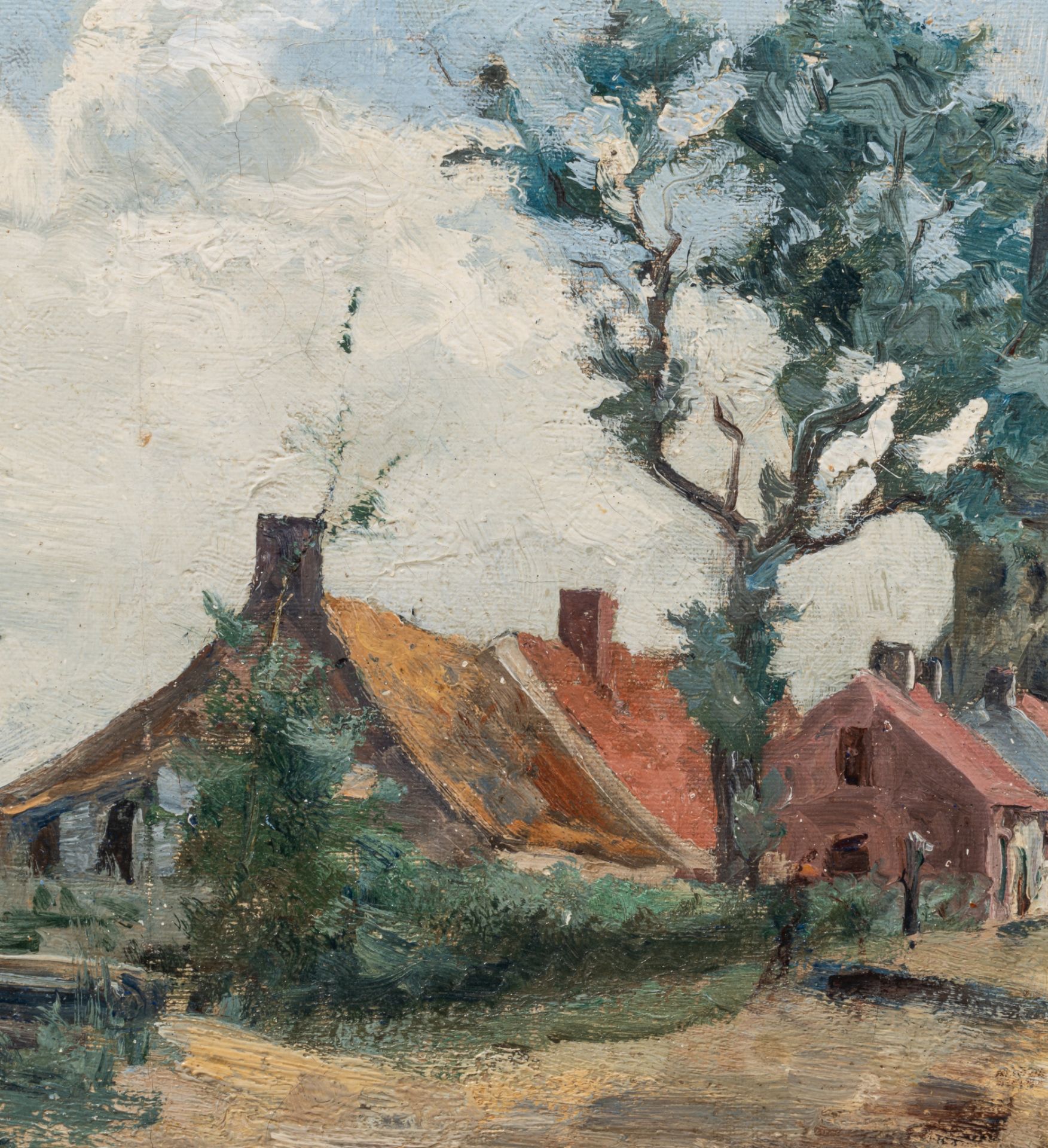 Valerius De Saedeleer (1867-1942), 'Dorpstraat Klemskerke', ca. 1890, oil on canvas, 30 x 40 cm - Bild 6 aus 6