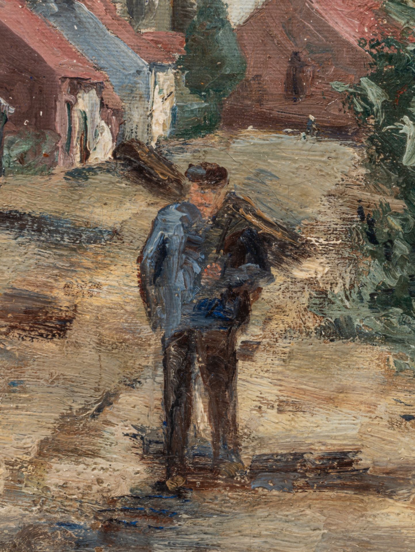 Valerius De Saedeleer (1867-1942), 'Dorpstraat Klemskerke', ca. 1890, oil on canvas, 30 x 40 cm - Bild 5 aus 6