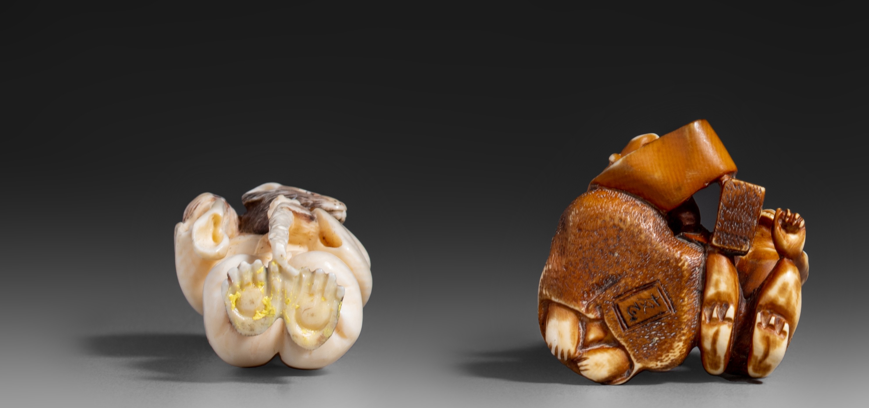 Two ivory netsuke, 23g - 22g (+) - Image 5 of 6