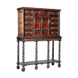 An Antwerp tortoiseshell cabinet-on-stand, 17thC and later, H 167 - W 125 - D 43 cm