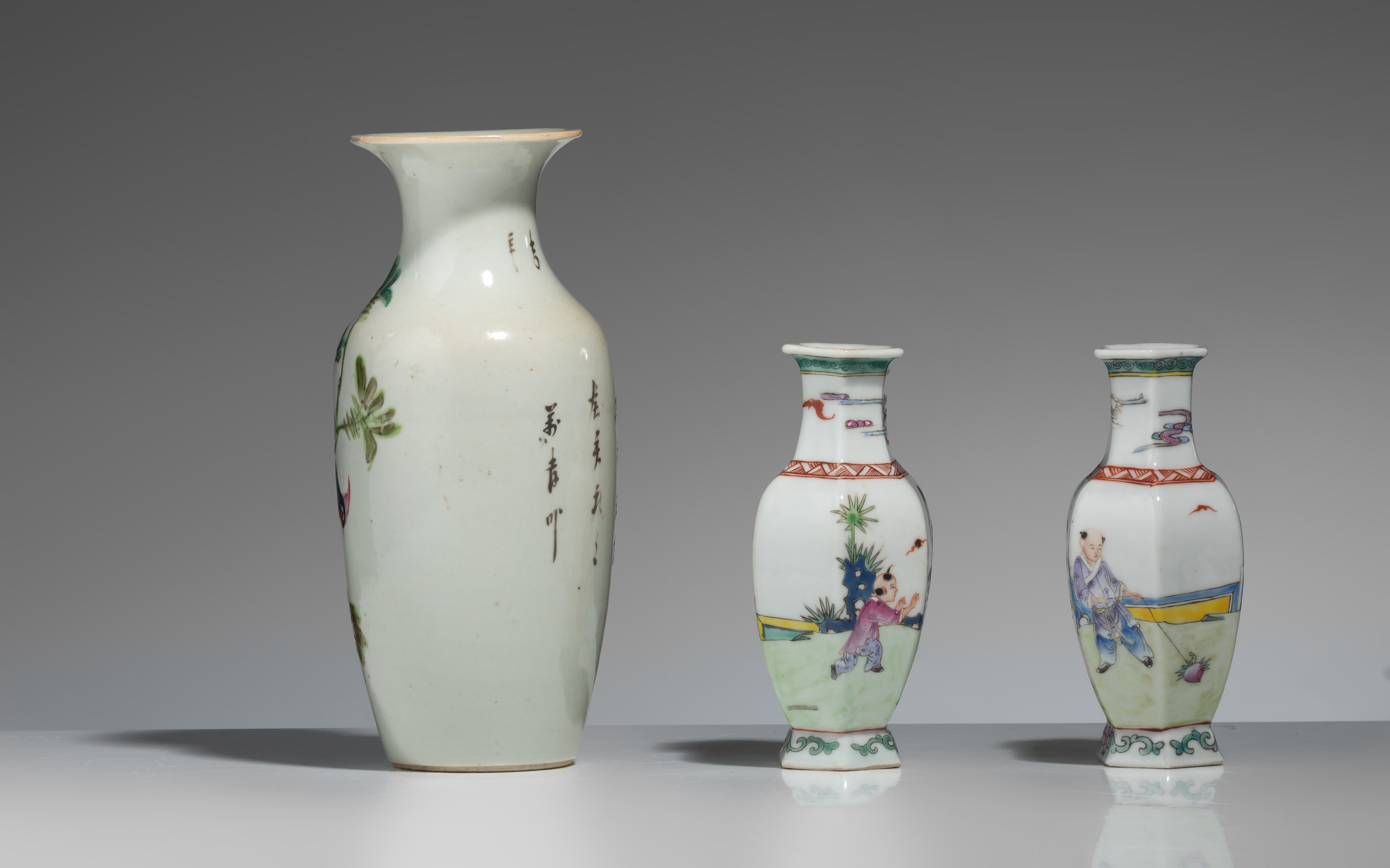 A collection of various Chinese porcelain ware, 19thC and 20thC, tallest H 53 cm (9) - Image 24 of 29