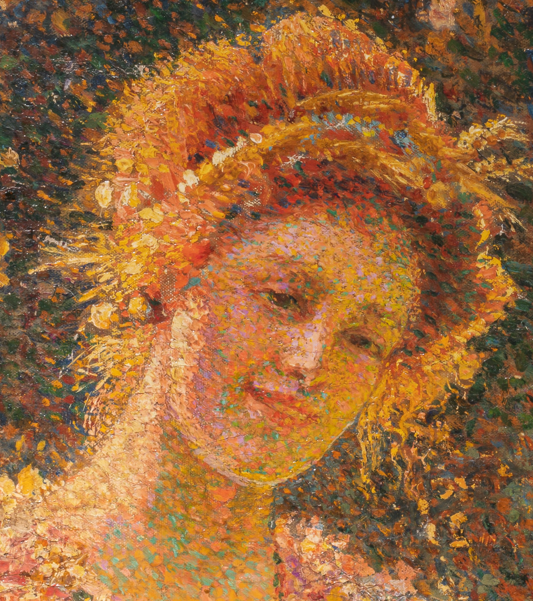 Emile Motte (1860-1931), Flora, 1918, London, oil on canvas on panel, 38 x 47,5 cm - Image 4 of 4