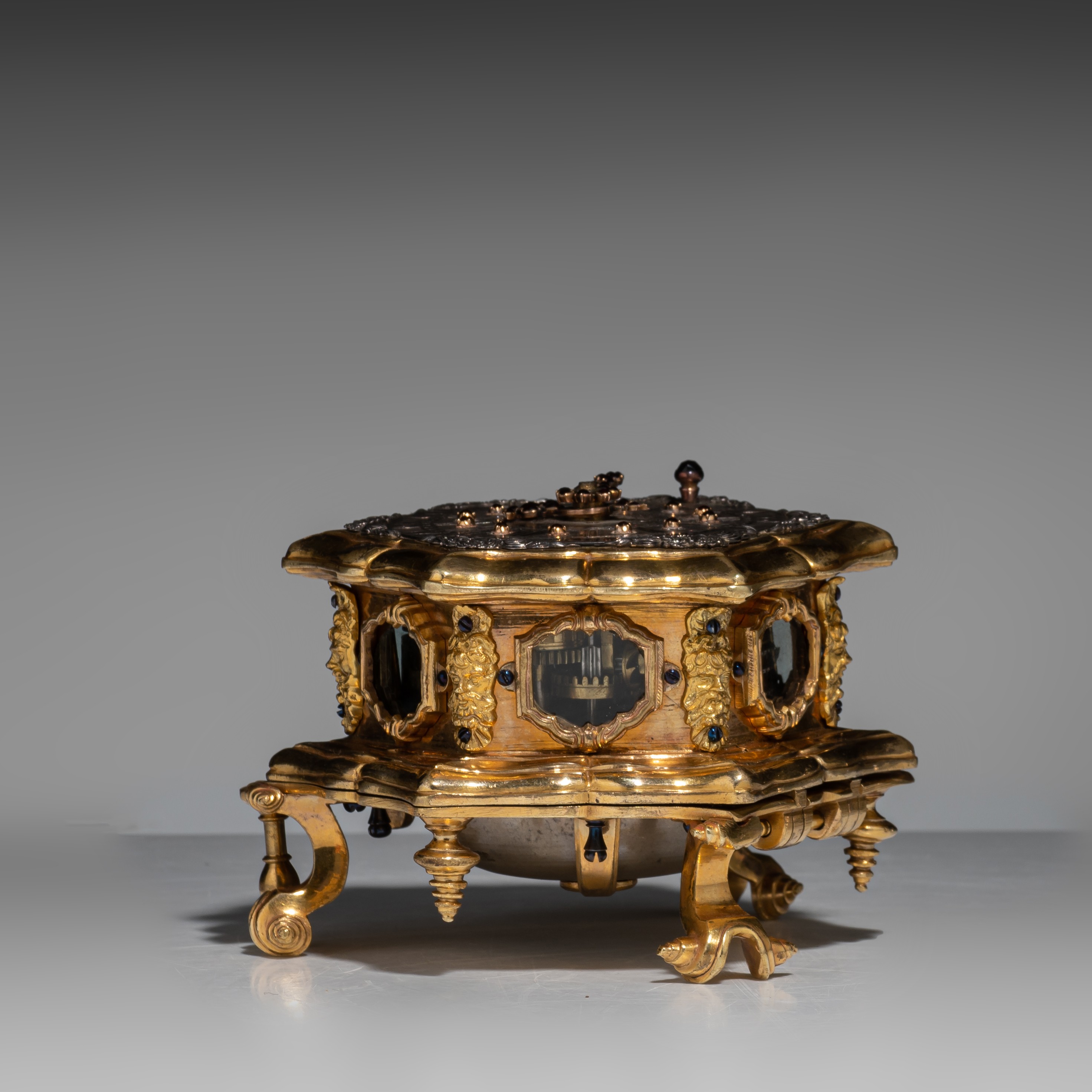 An important table clock with hour repeater and alarm, by Johan Simon Betzamyr, Danzig, ca. 1750, H - Image 18 of 27
