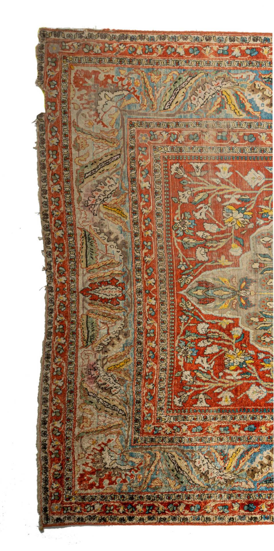 A Persian 'vase carpet', silk, 140 x 235 cm - Image 5 of 14