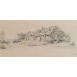 Camille Jean-Baptiste Corot (1796-1875) (possibly), view of a cottage, 1838, pencil drawing, 14,5 x