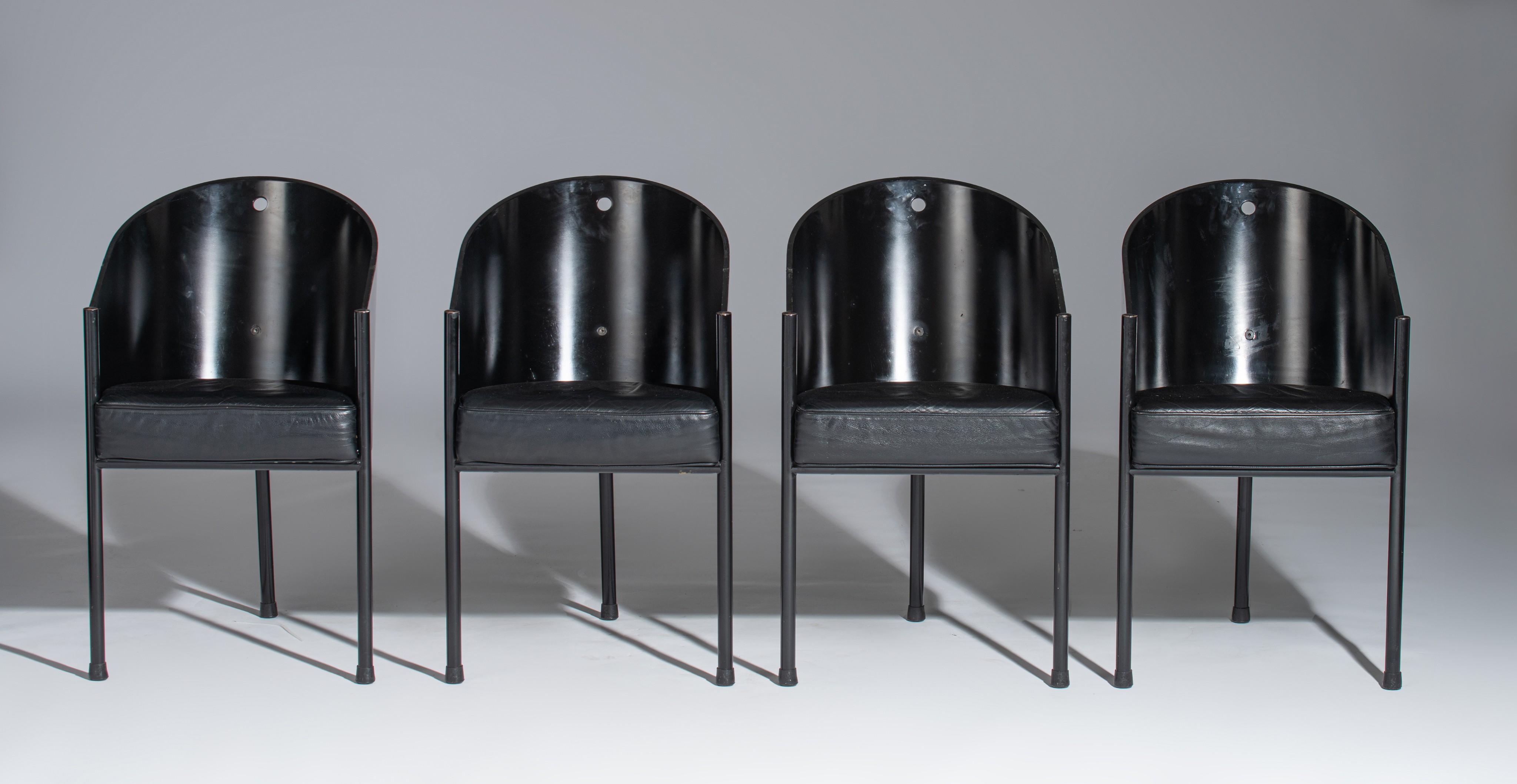 A vintage set of 4 Costes chairs by Philippe Starck for Aleph Driade, Italy, 1984, H 80 - W 47,5 cm - Image 12 of 20