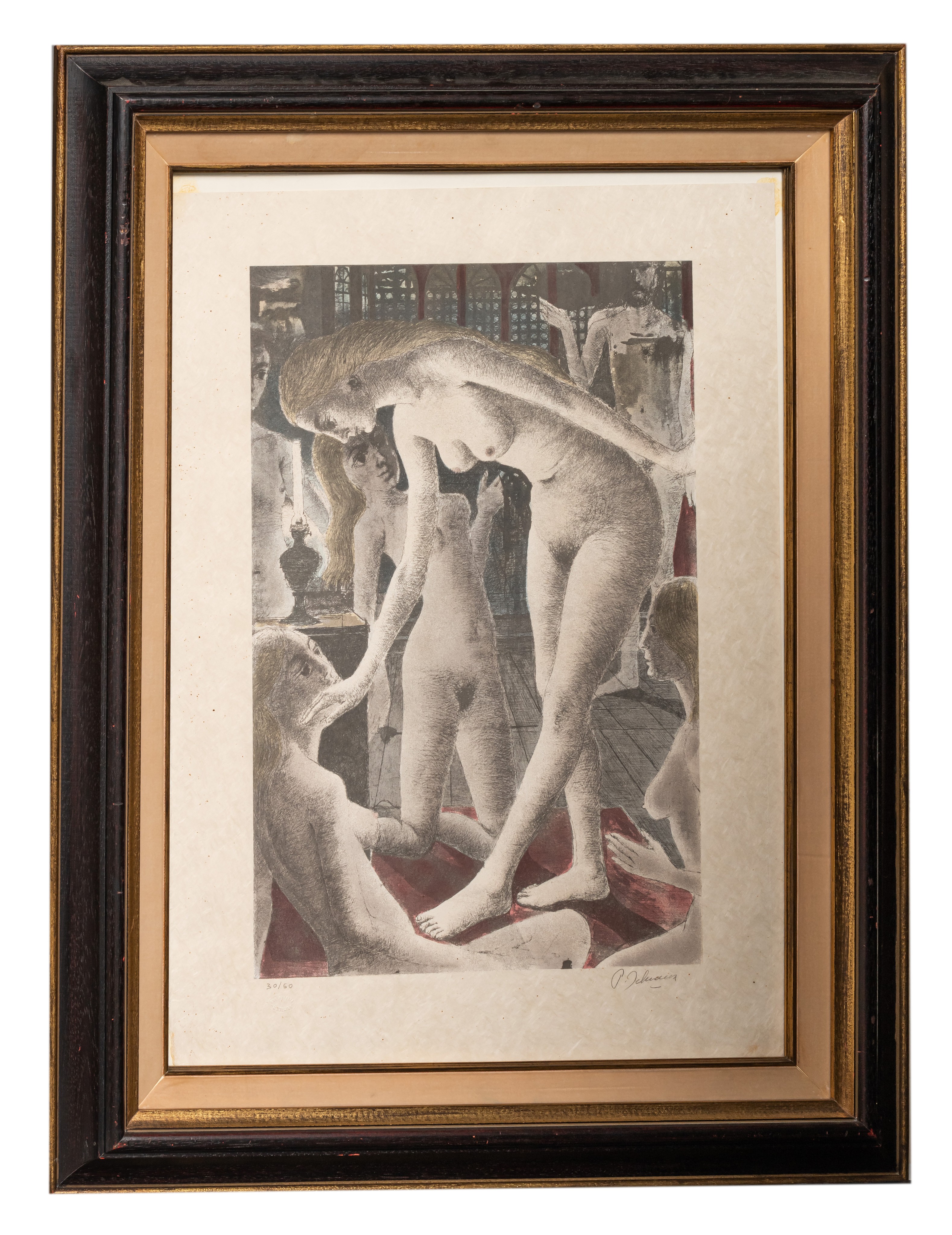 Paul Delvaux (1897-1994), 'Salomé', lithograph, n° 30/50, 40,5 x 60,5 cm - Image 2 of 5